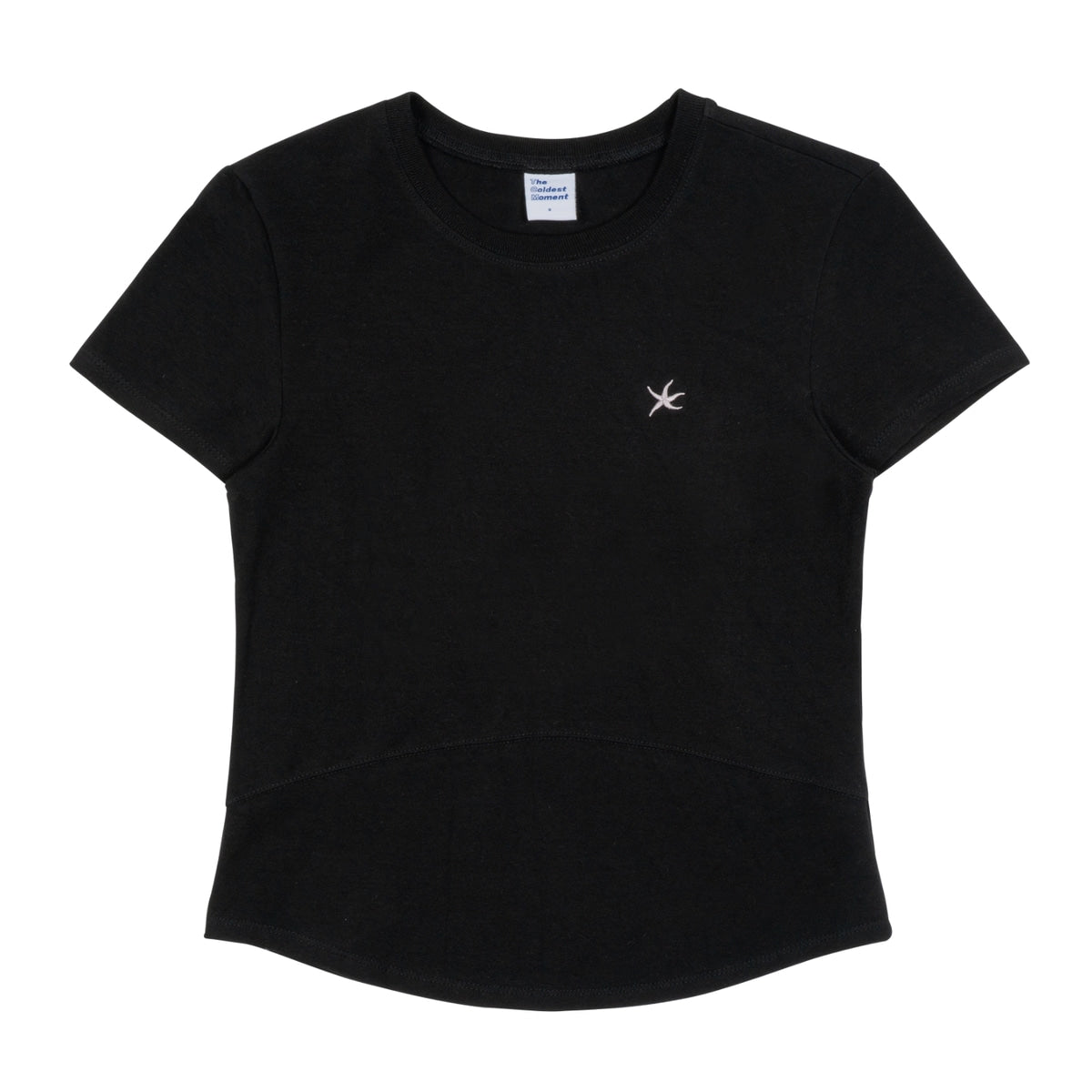 TCM black mini logo curved t-shirt breathable c...