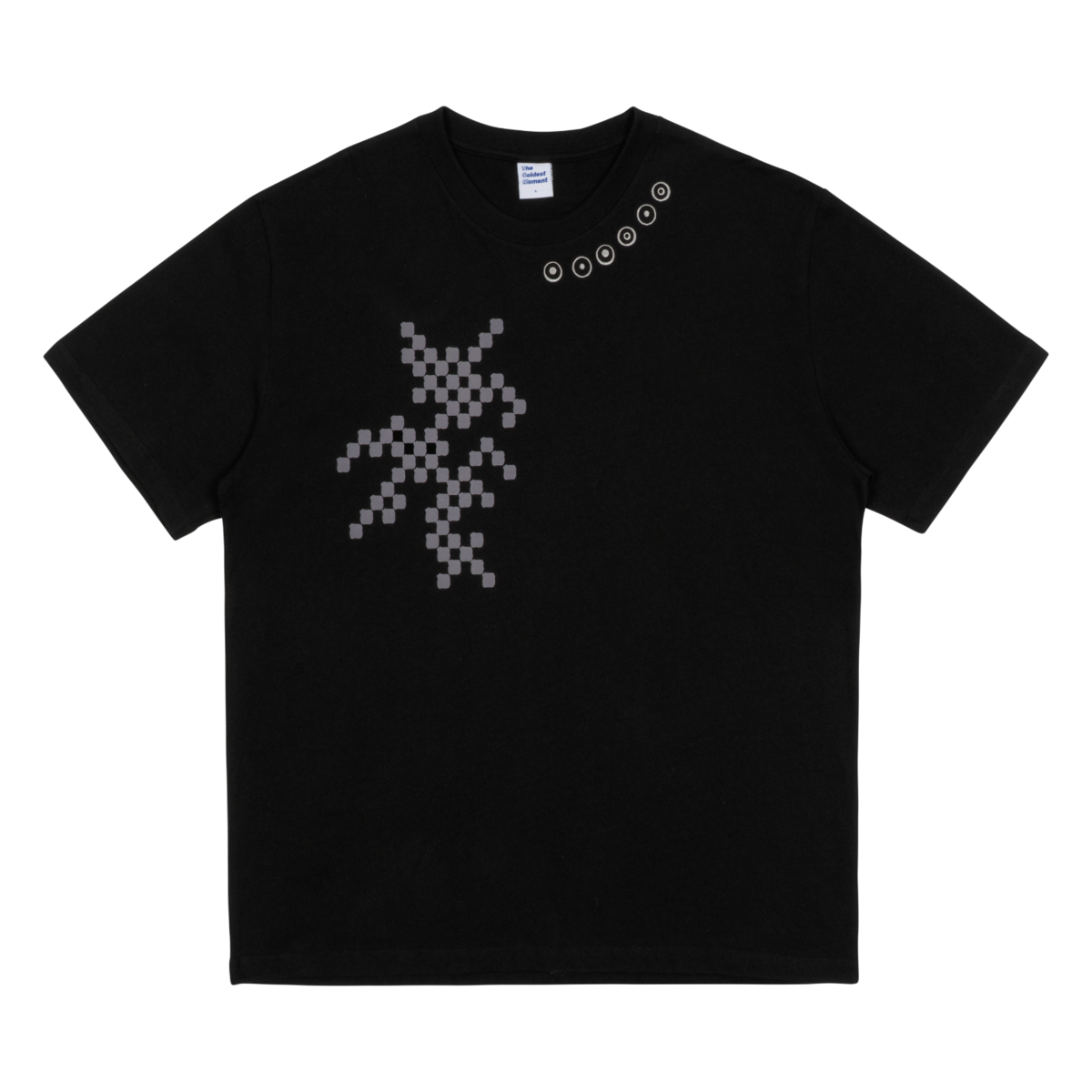 TCM black checker T minimalist cotton t-shirt
