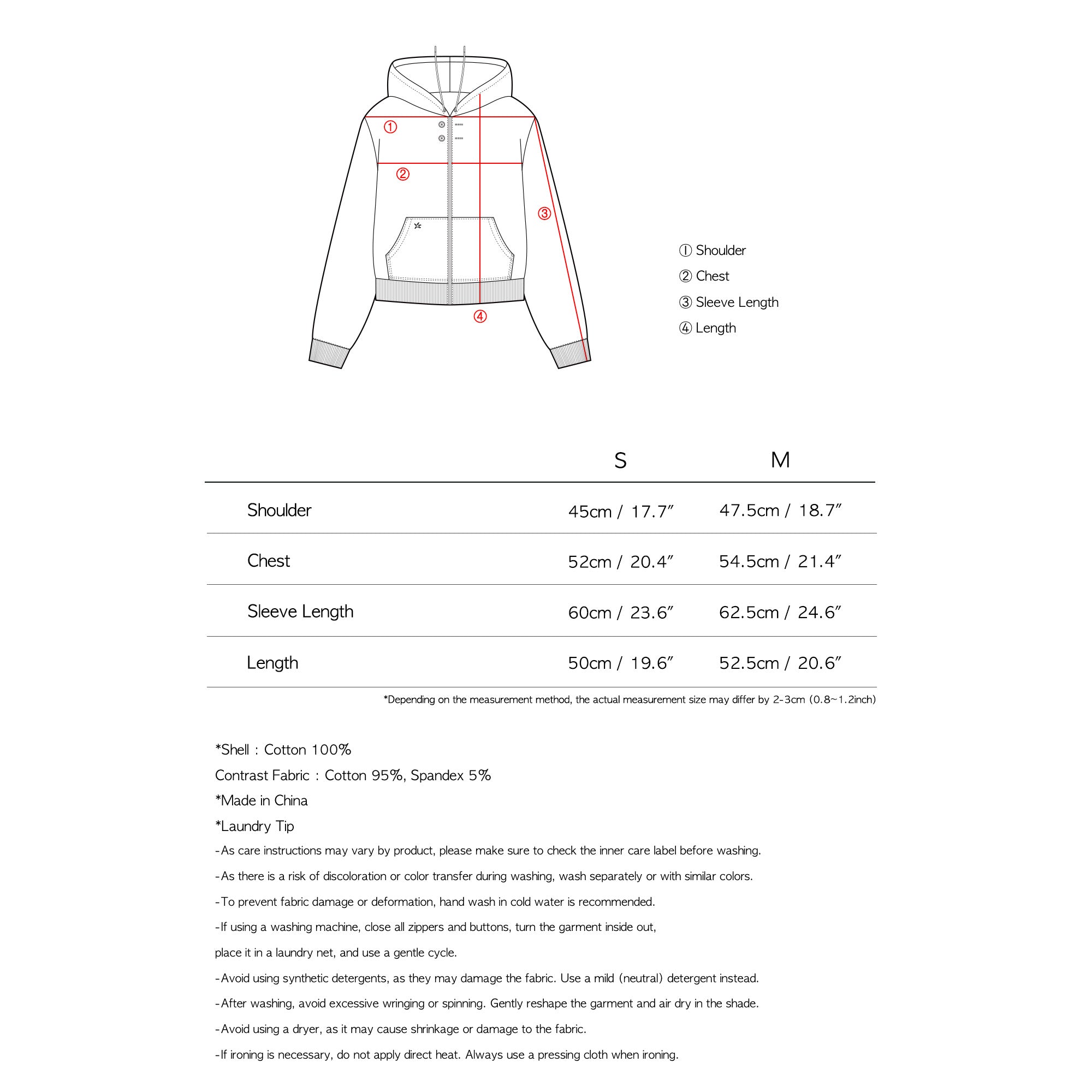 TCM vintage button hooded zip-up (charcoal)