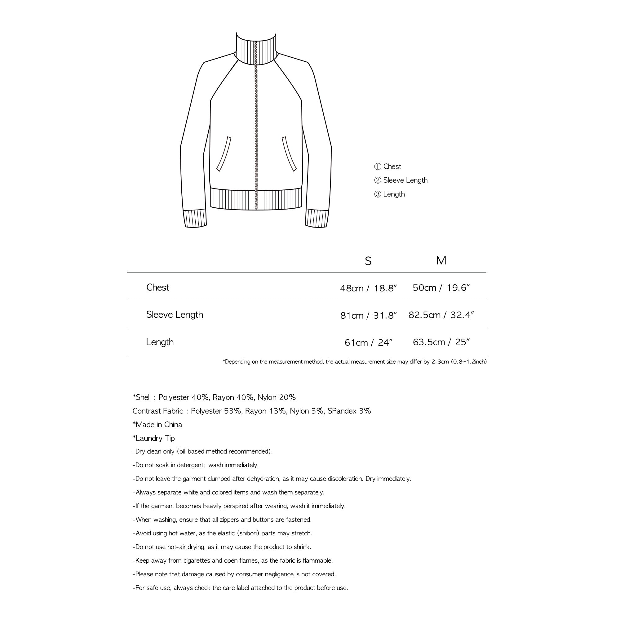 TCM dot raglan zip-up (charcoal/black)