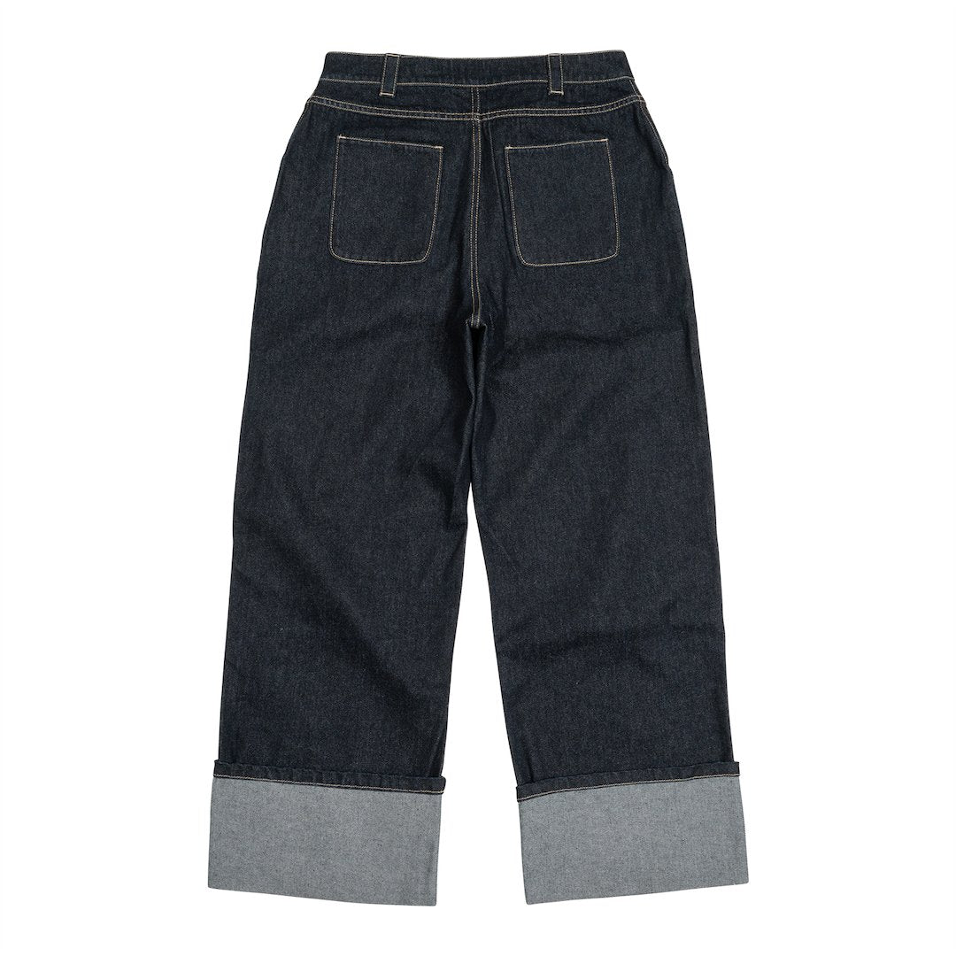 TCM roll up denim pants (navy)