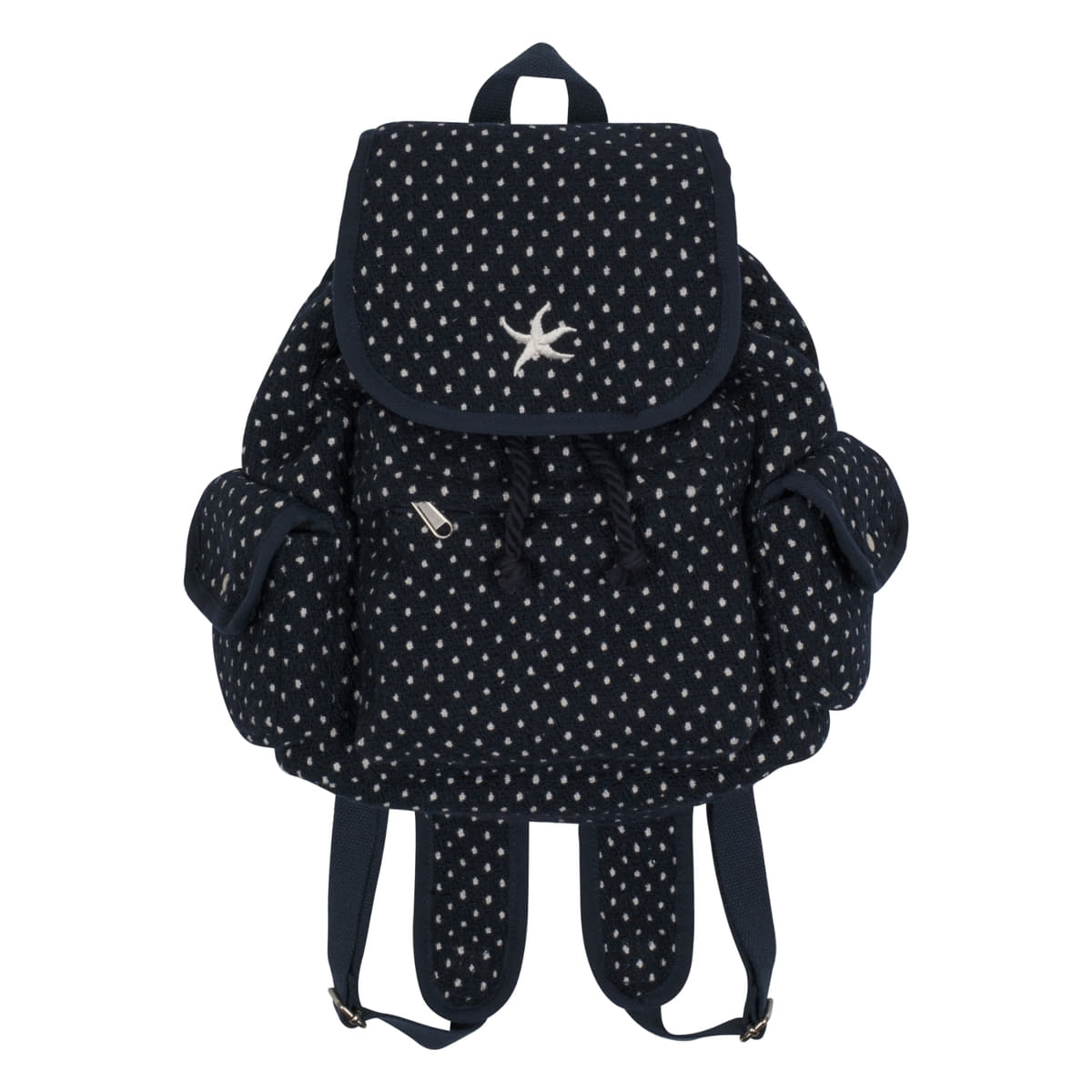 TCM navy starfish dot backpack t-shirt, minimal...