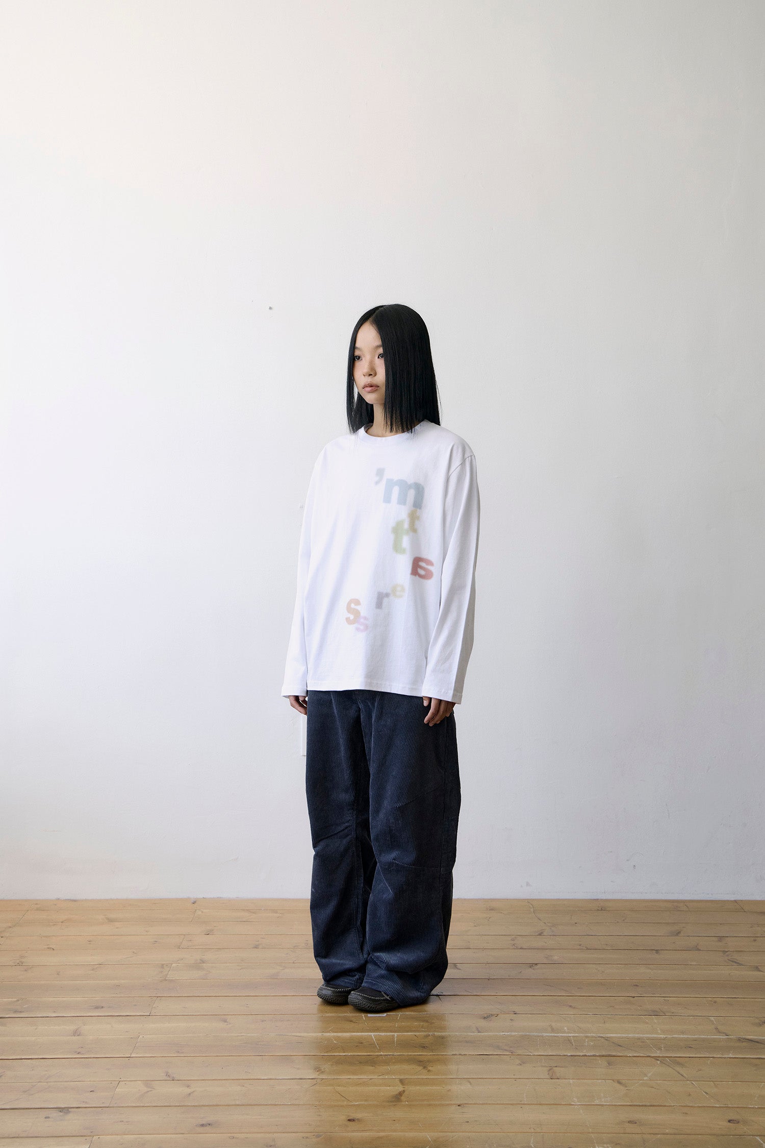 TCM mini logo corduroy pants (navy)