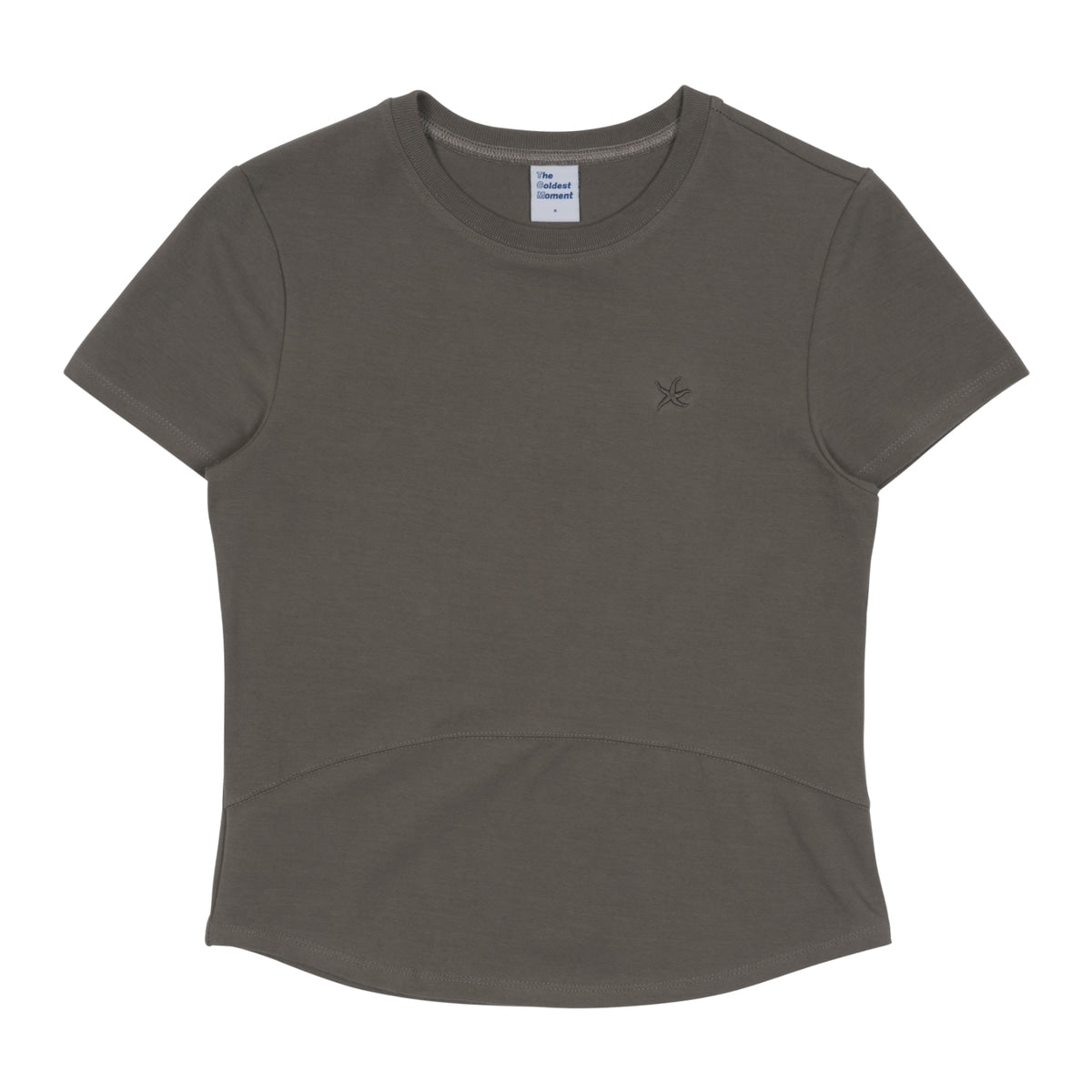 TCM grey mini logo curved T shirt comfortable c...
