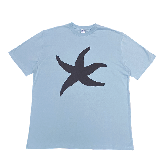 TCM Starfish T sky blue minimalist cotton tee
