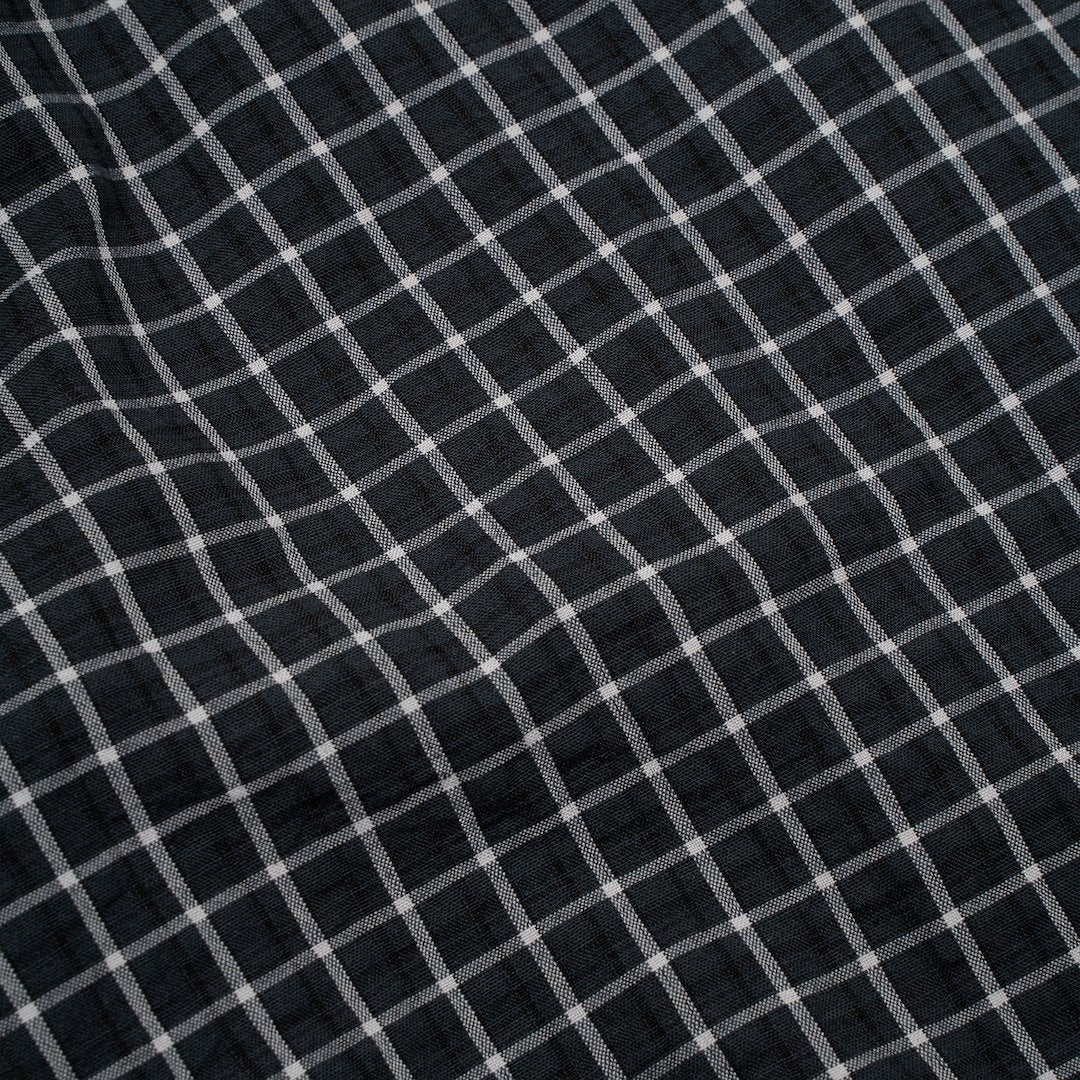 TCM mini logo check shirts (black)