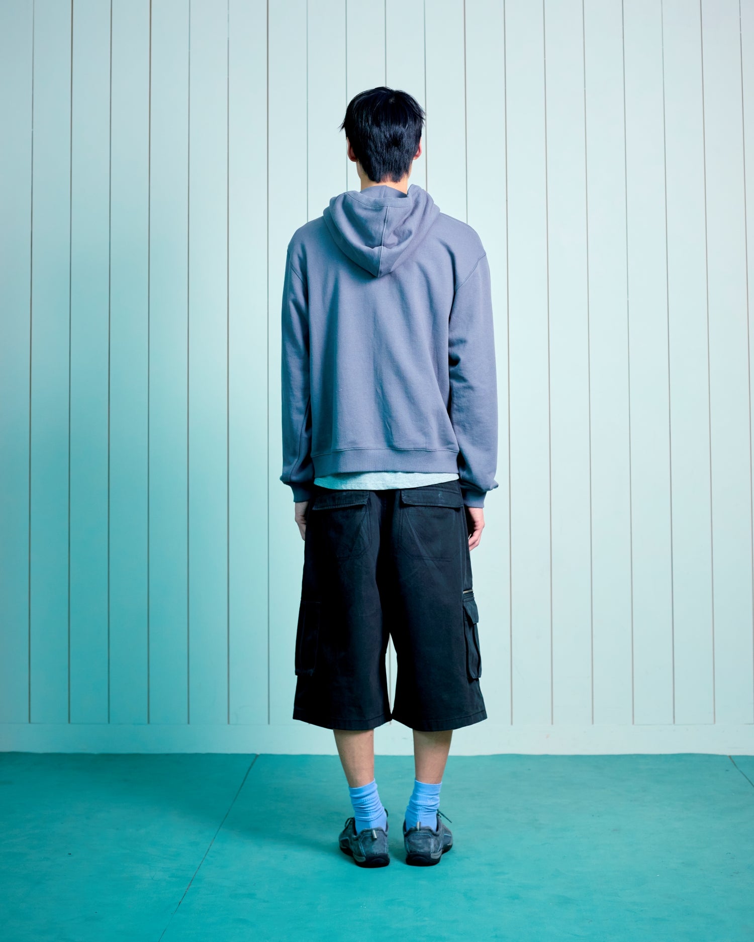 TCM 3 stitch hooded zip-up (dark grey)
