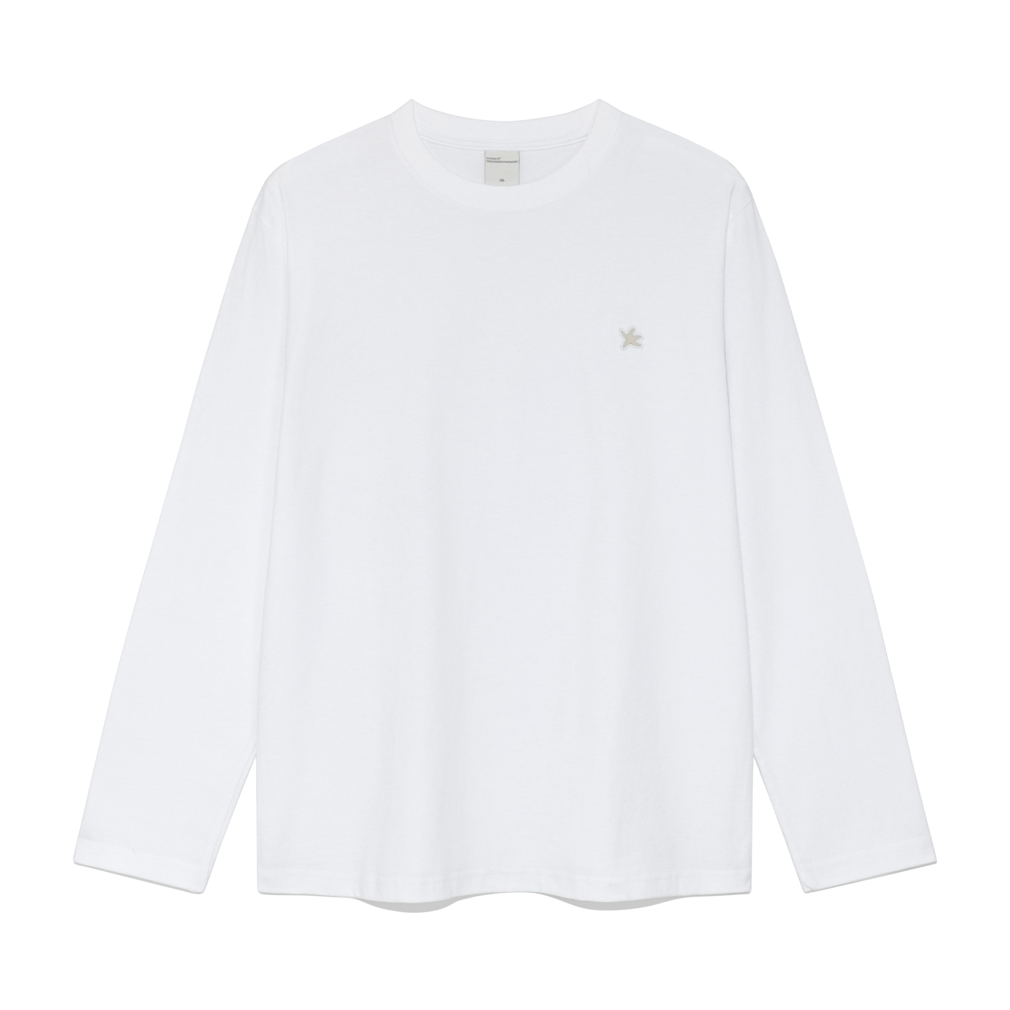 TCM mini logo label long sleeve (white)