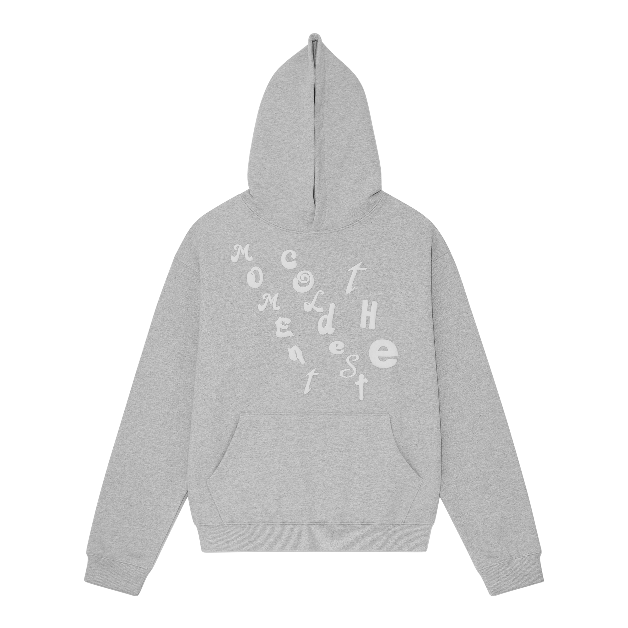 TCM diagonal hoodie (melange grey)