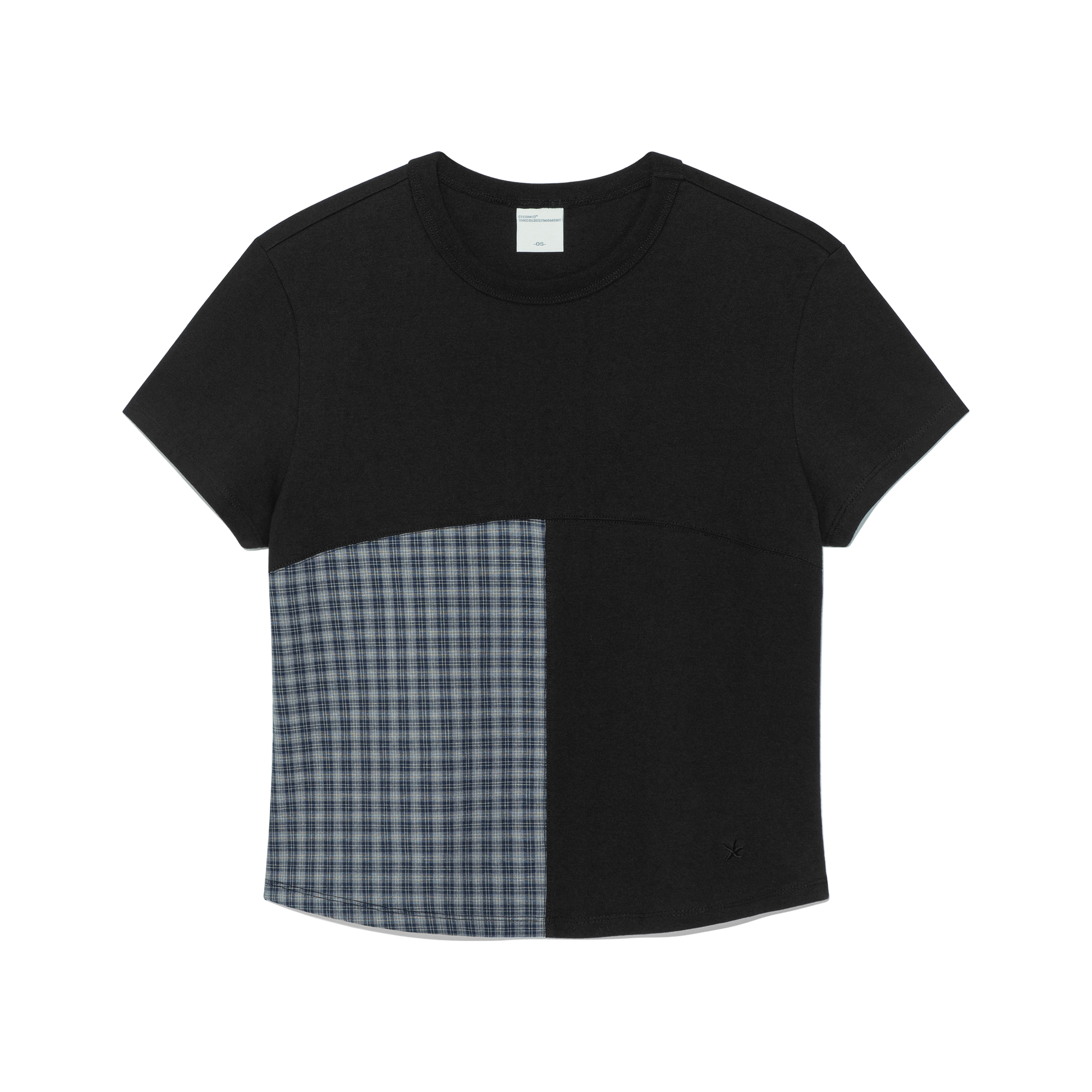 TCM check half curved T (black)