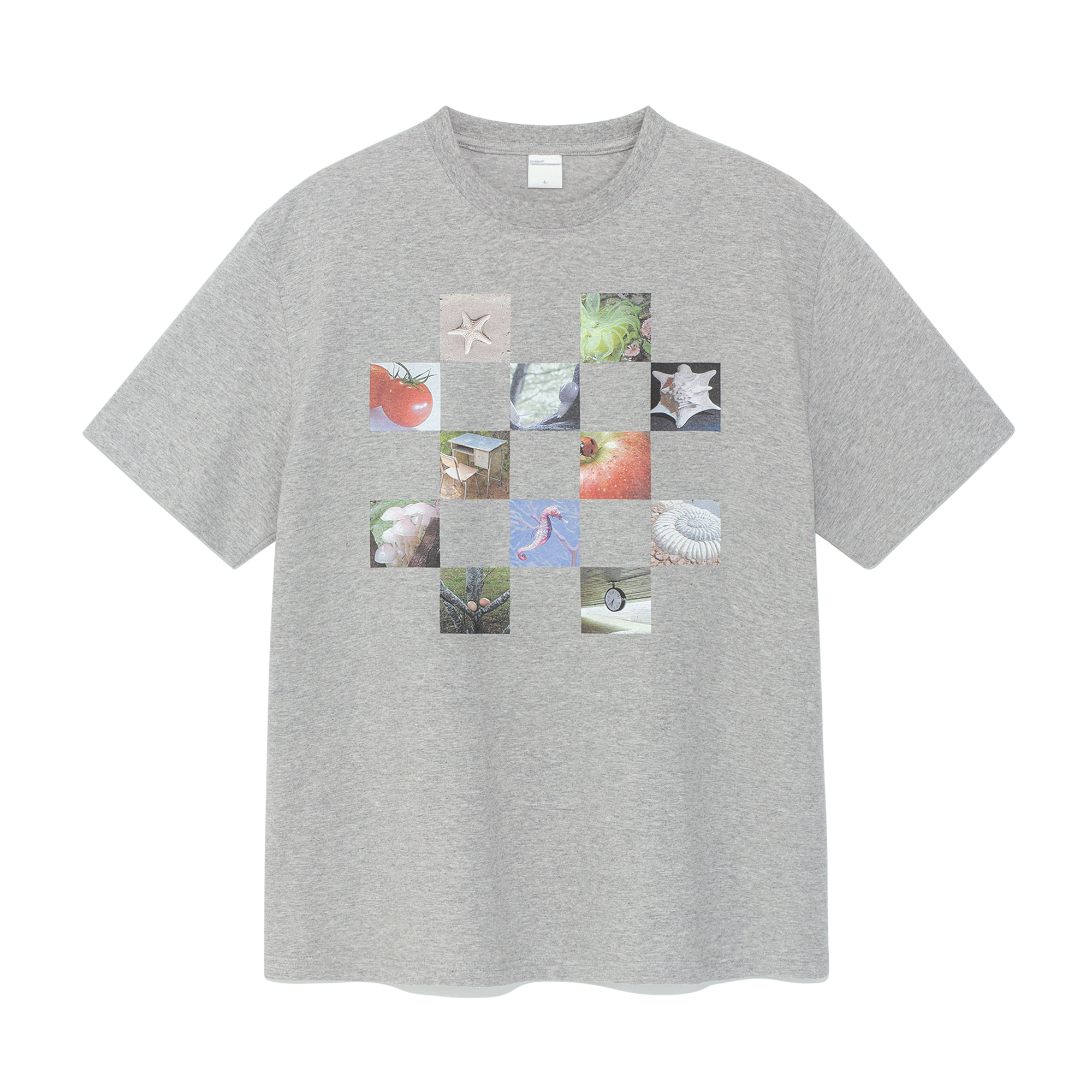TCM checkboard T (melange grey)