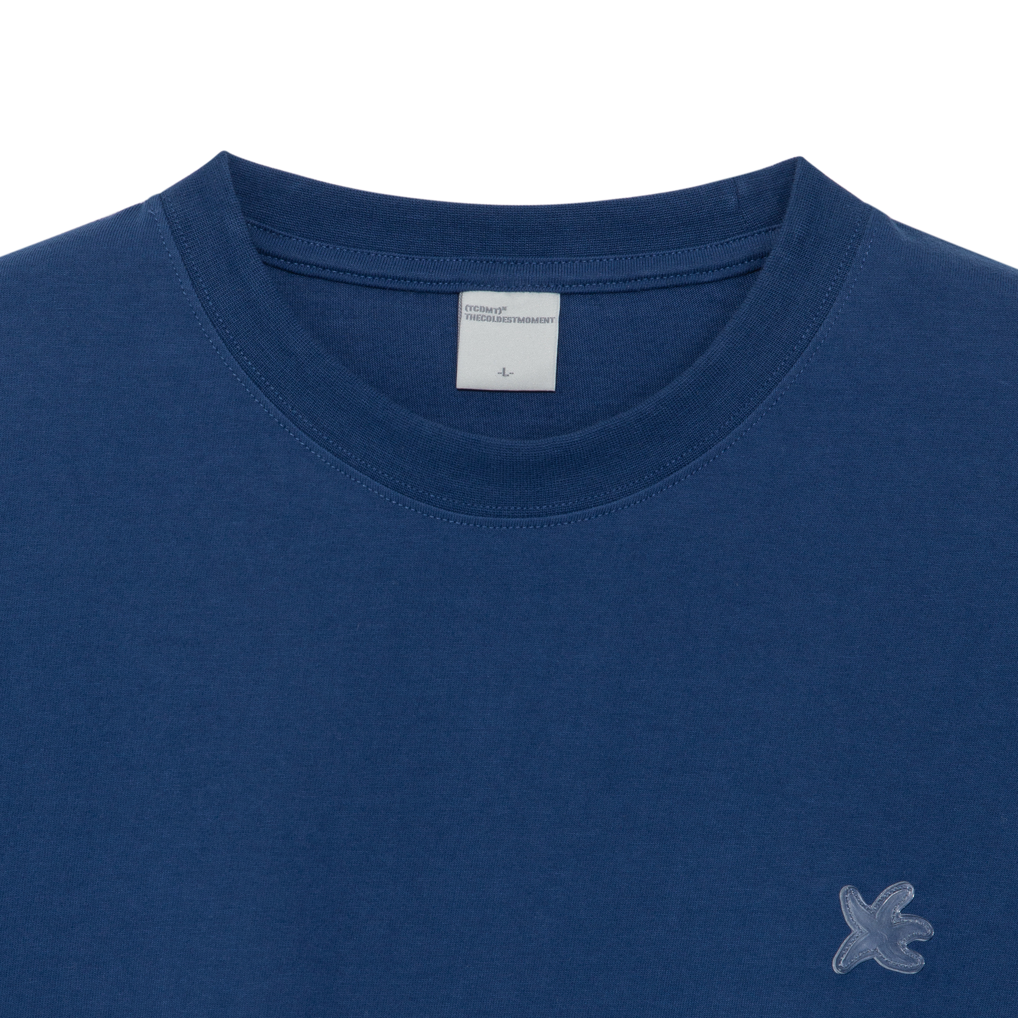 TCM starfish label T (dark navy)