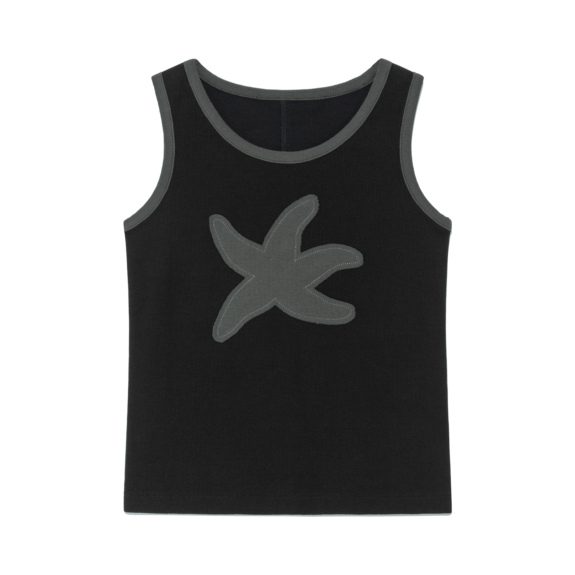 (w) TCM starfish ringer sleeveless T (black)