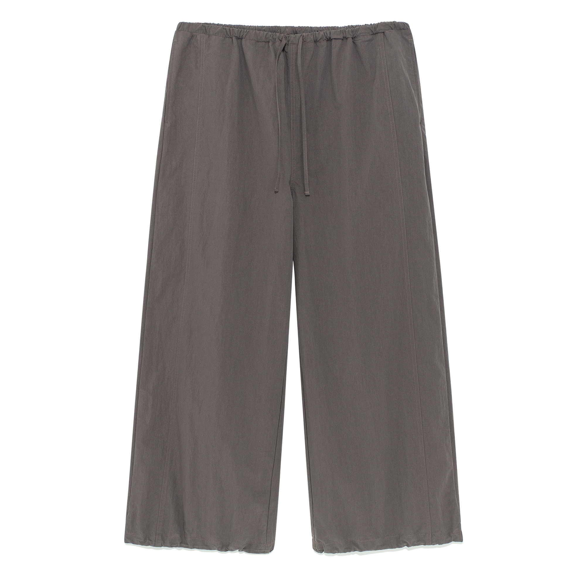 TCM mini logo nylon pants (brown)