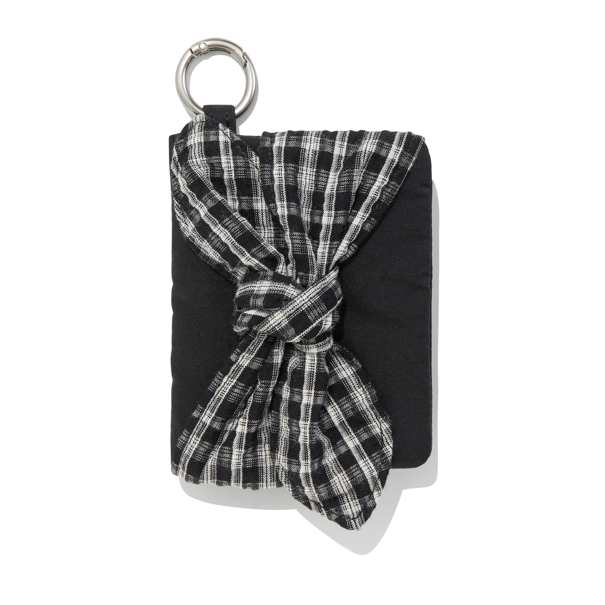 TCM check cotton wallet (black)