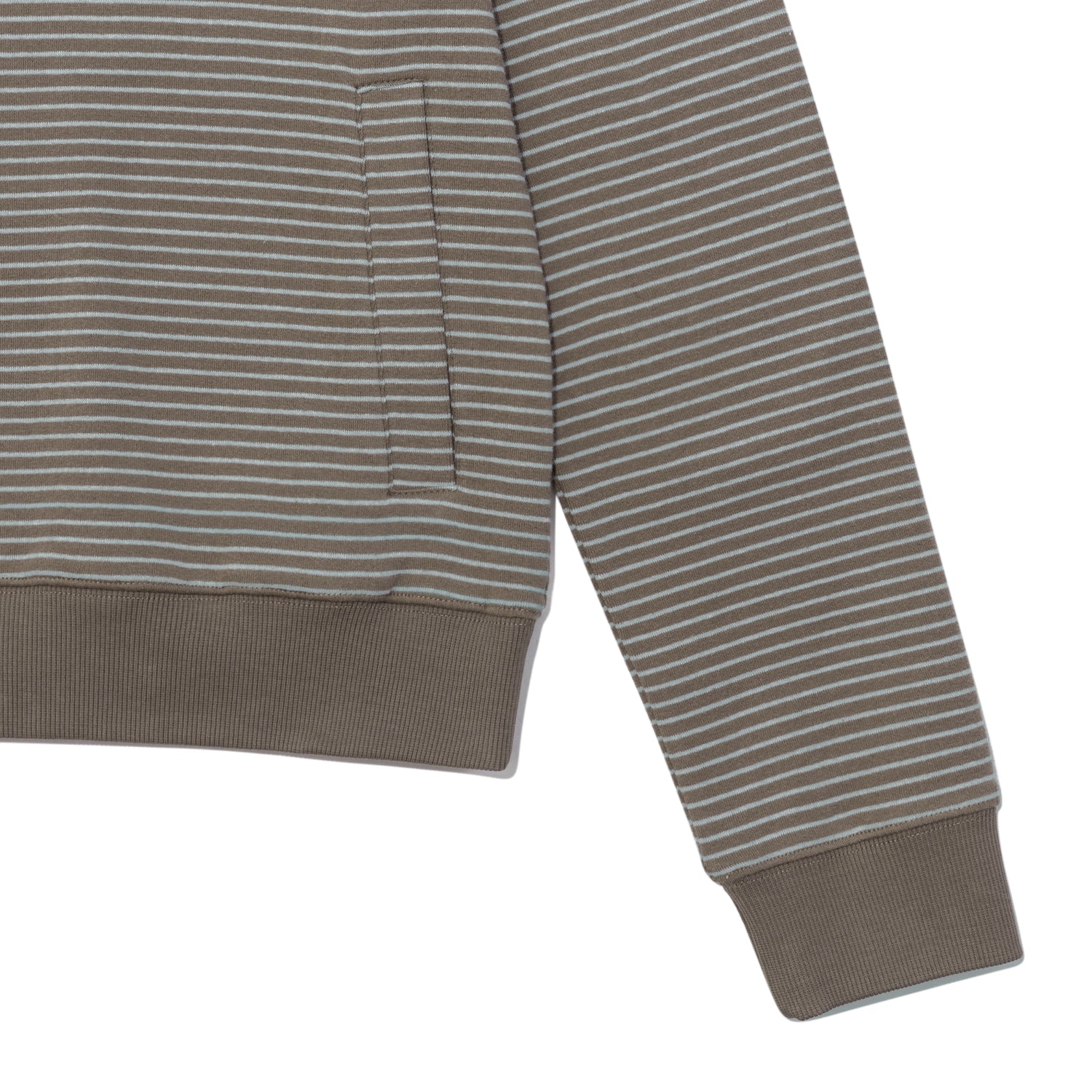 TCM contrast stripe hoodie (brown)