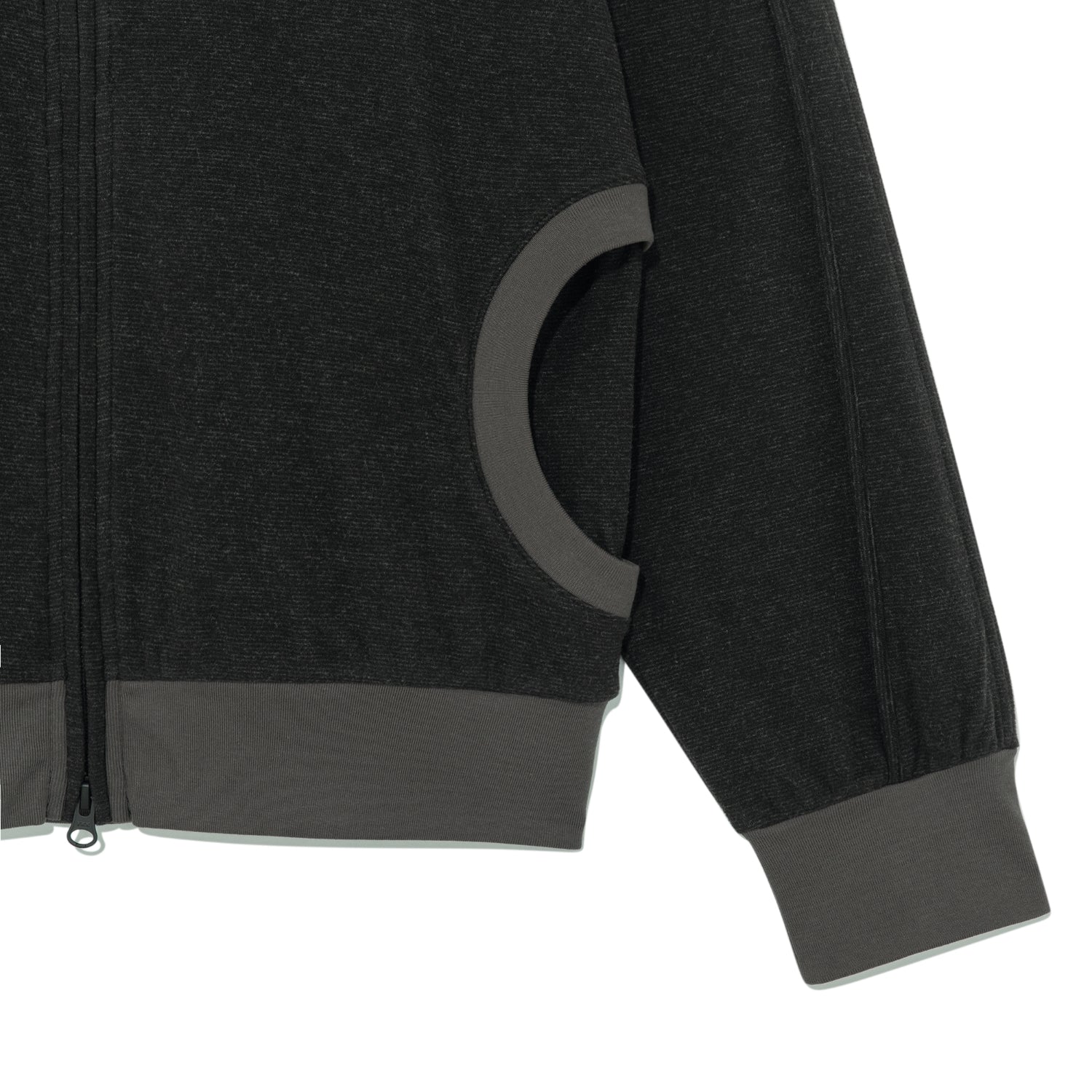 TCM cozy line jersey zip-up (black)
