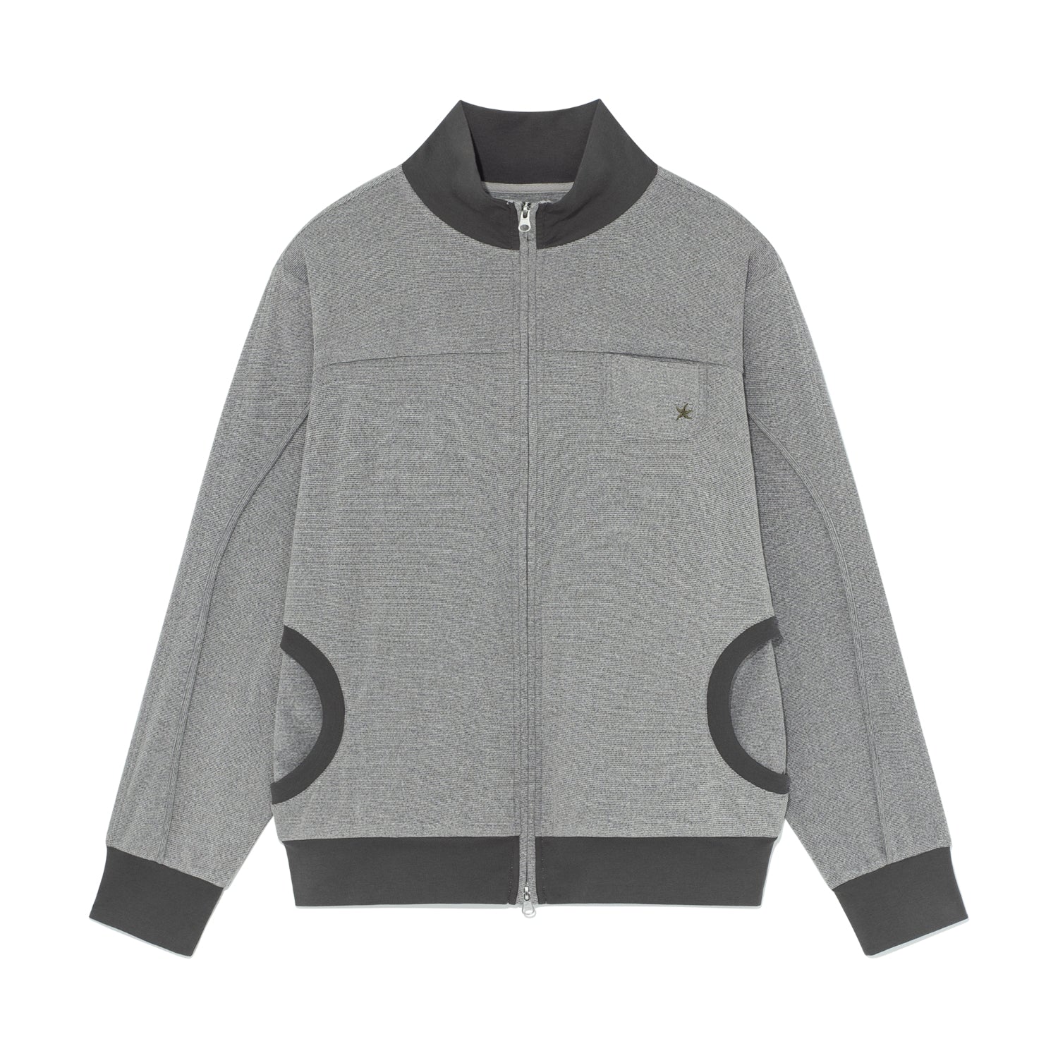 TCM cozy line jersey zip-up (grey)