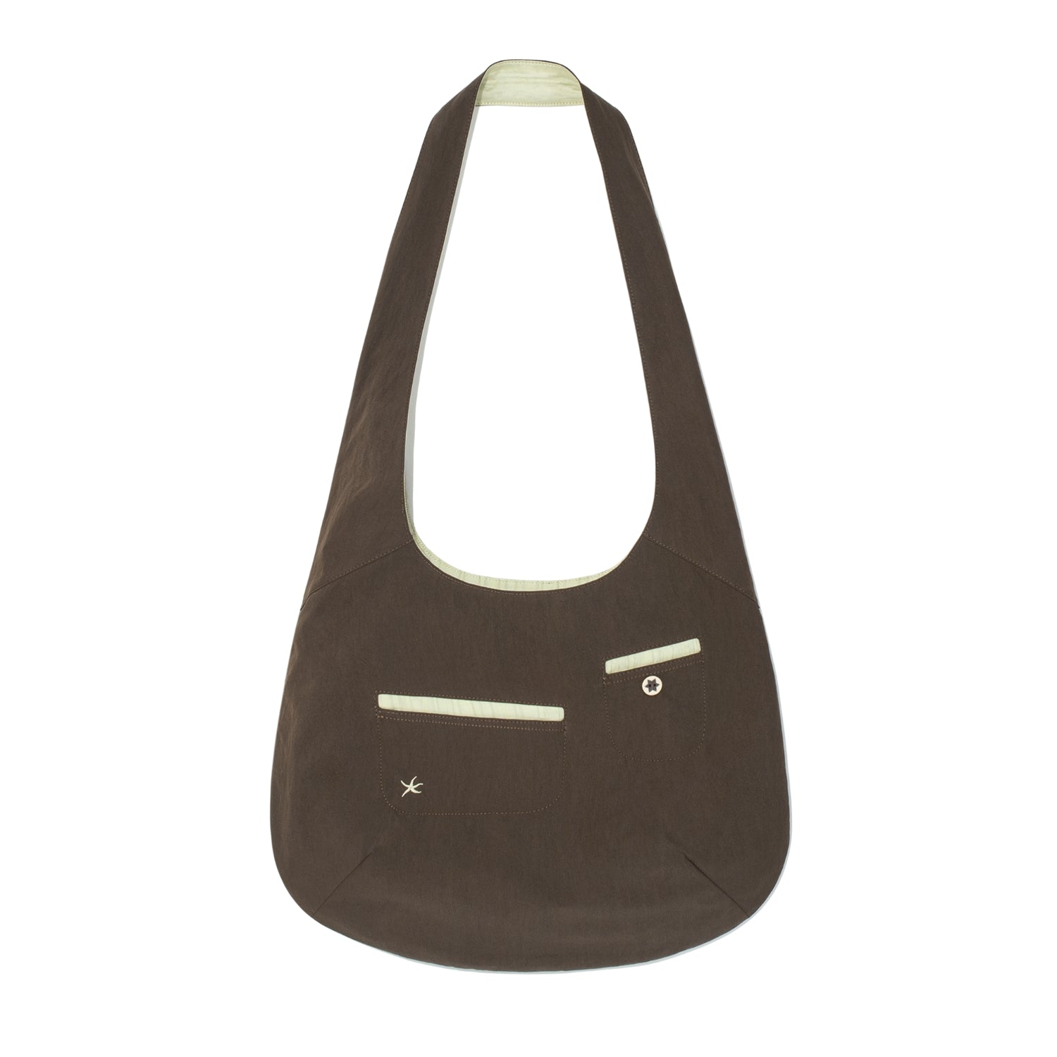 TCM curved pocket cross bag (brown)