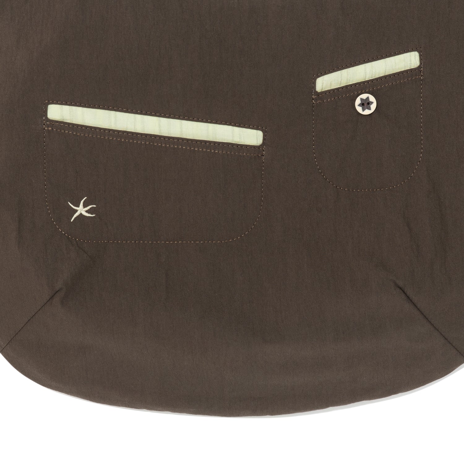 TCM curved pocket cross bag (brown)