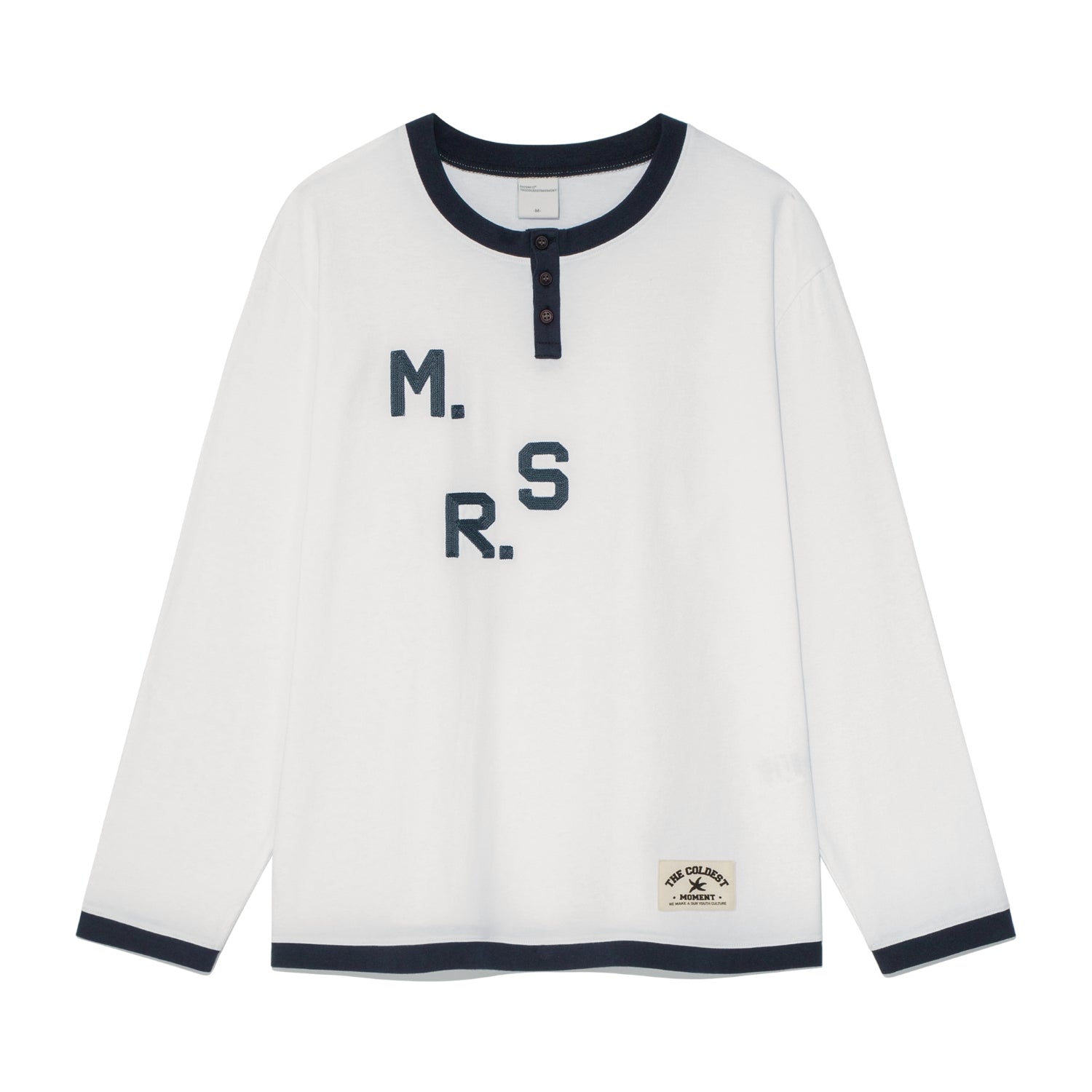 TCM msr henley neck long sleeve (white)