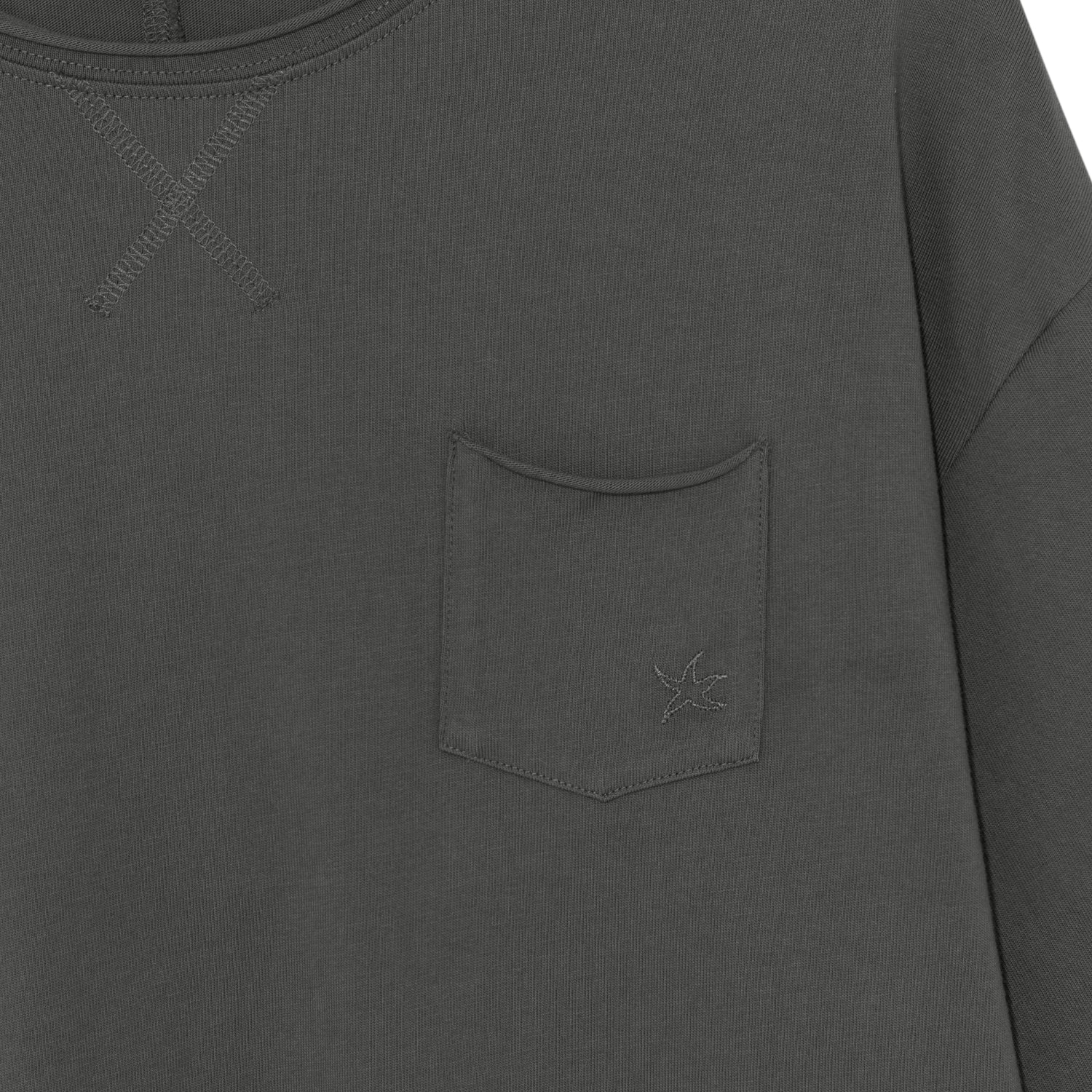 TCM raw cut layered long sleeve (charcoal)