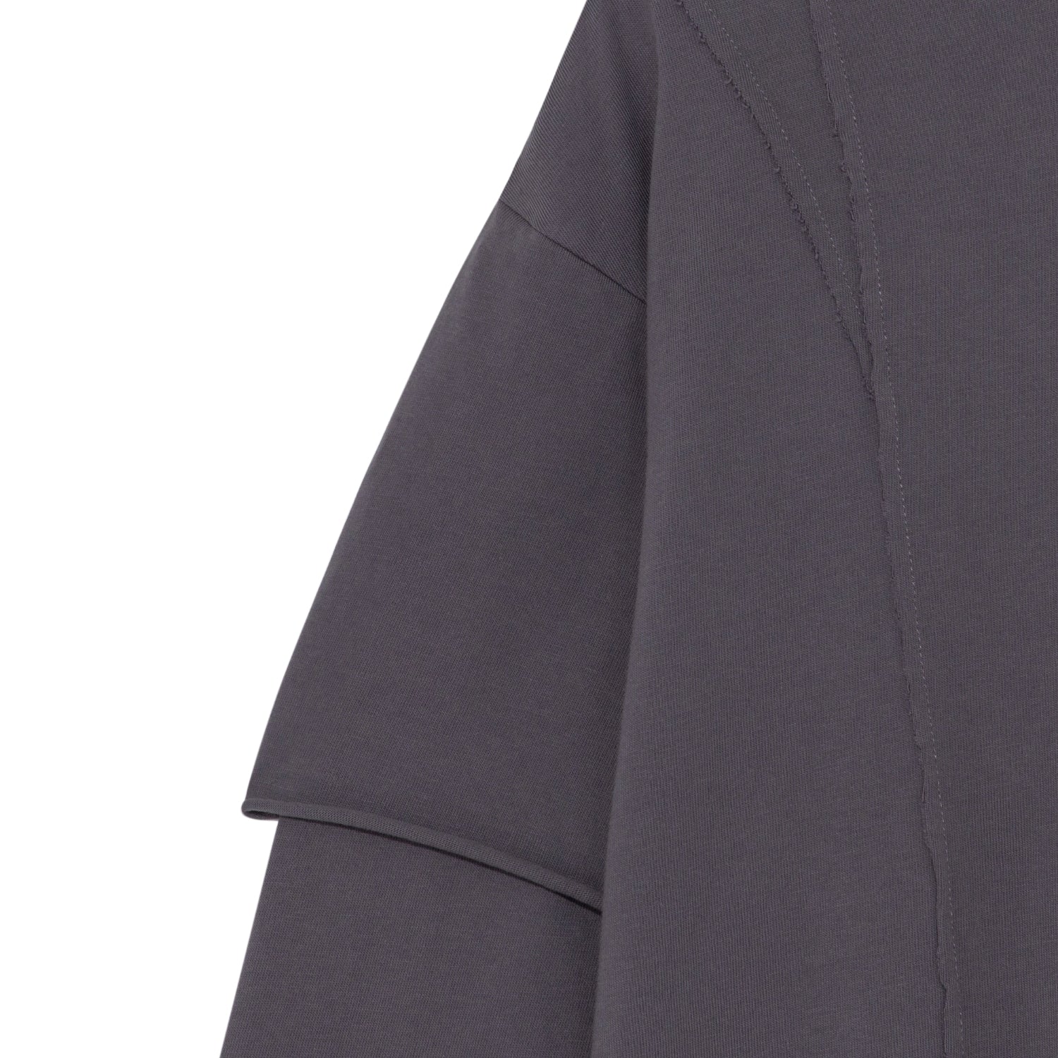 TCM raw cut layered long sleeve (dark purple)