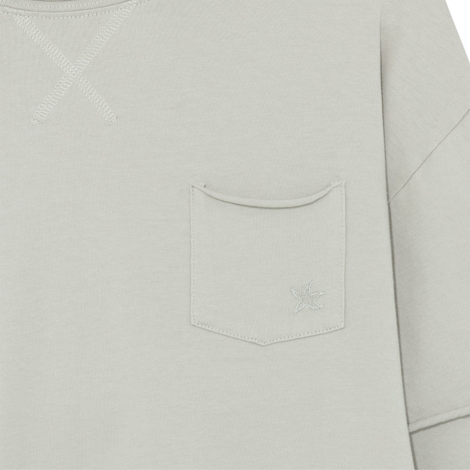 TCM raw cut layered long sleeve (light grey)