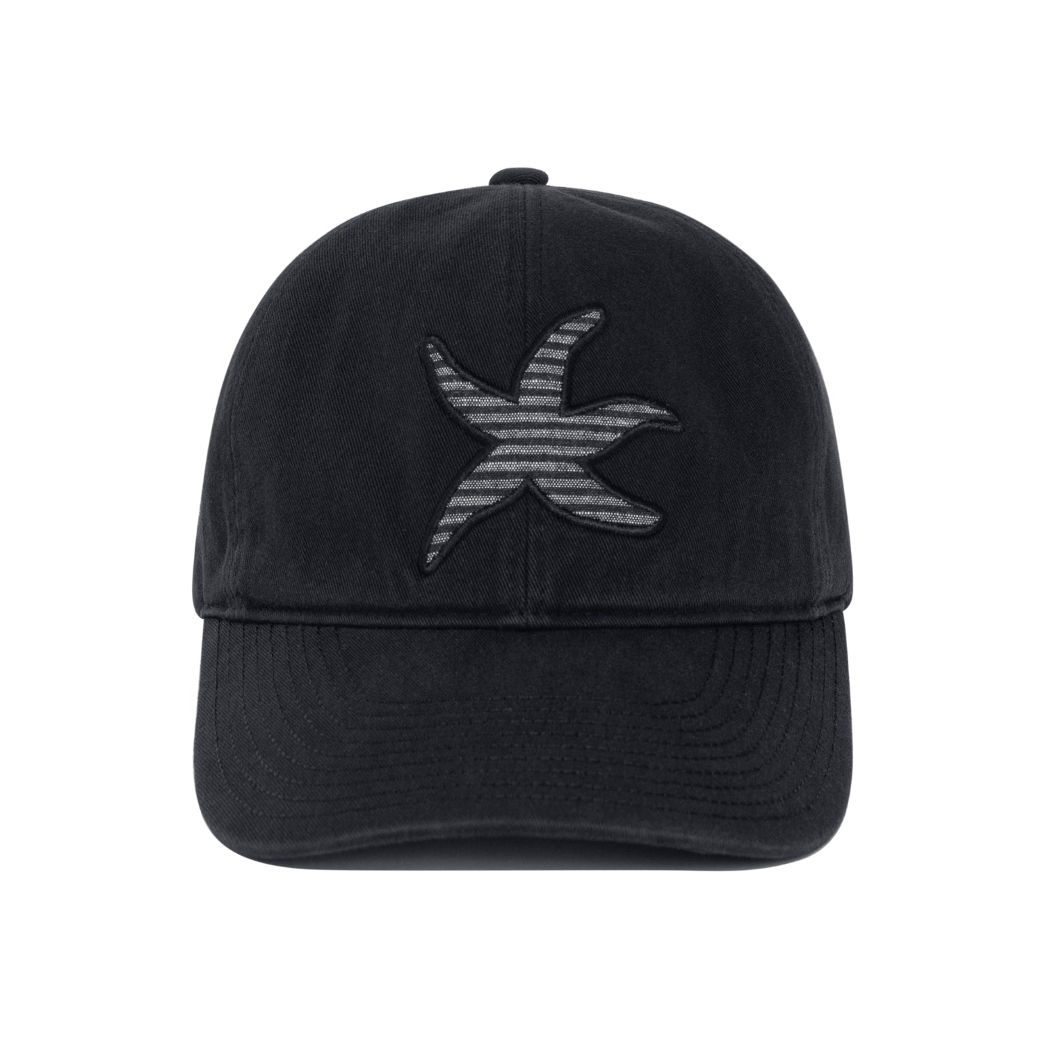 TCM stripe logo patch cap (black)