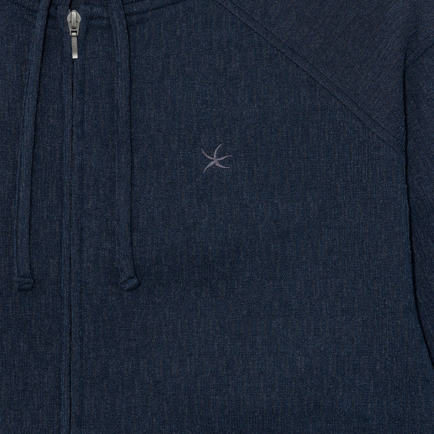 TCM texture flow hooded zip-up(NAVY)