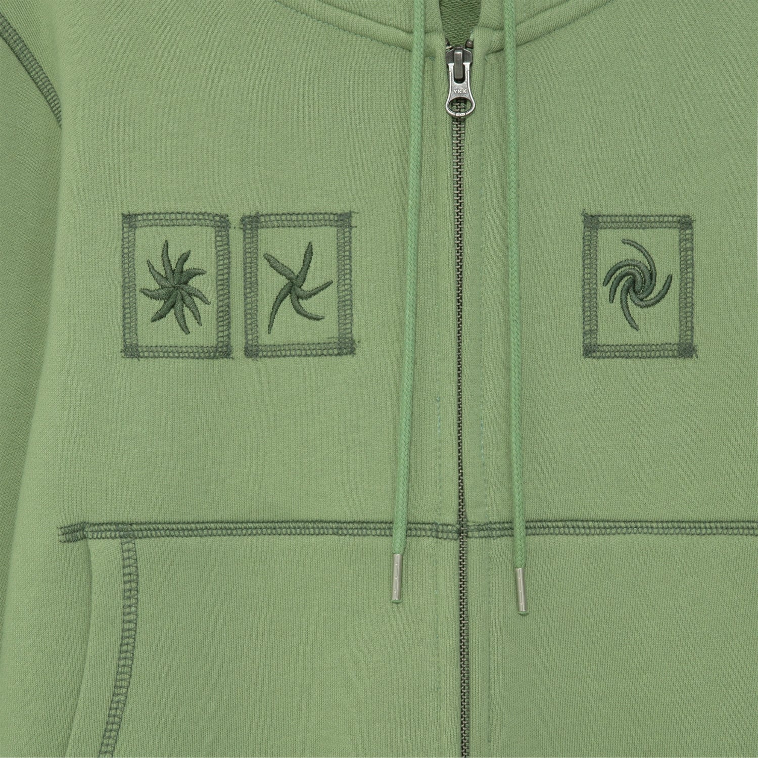 TCM tornado hooded zip-up (green)