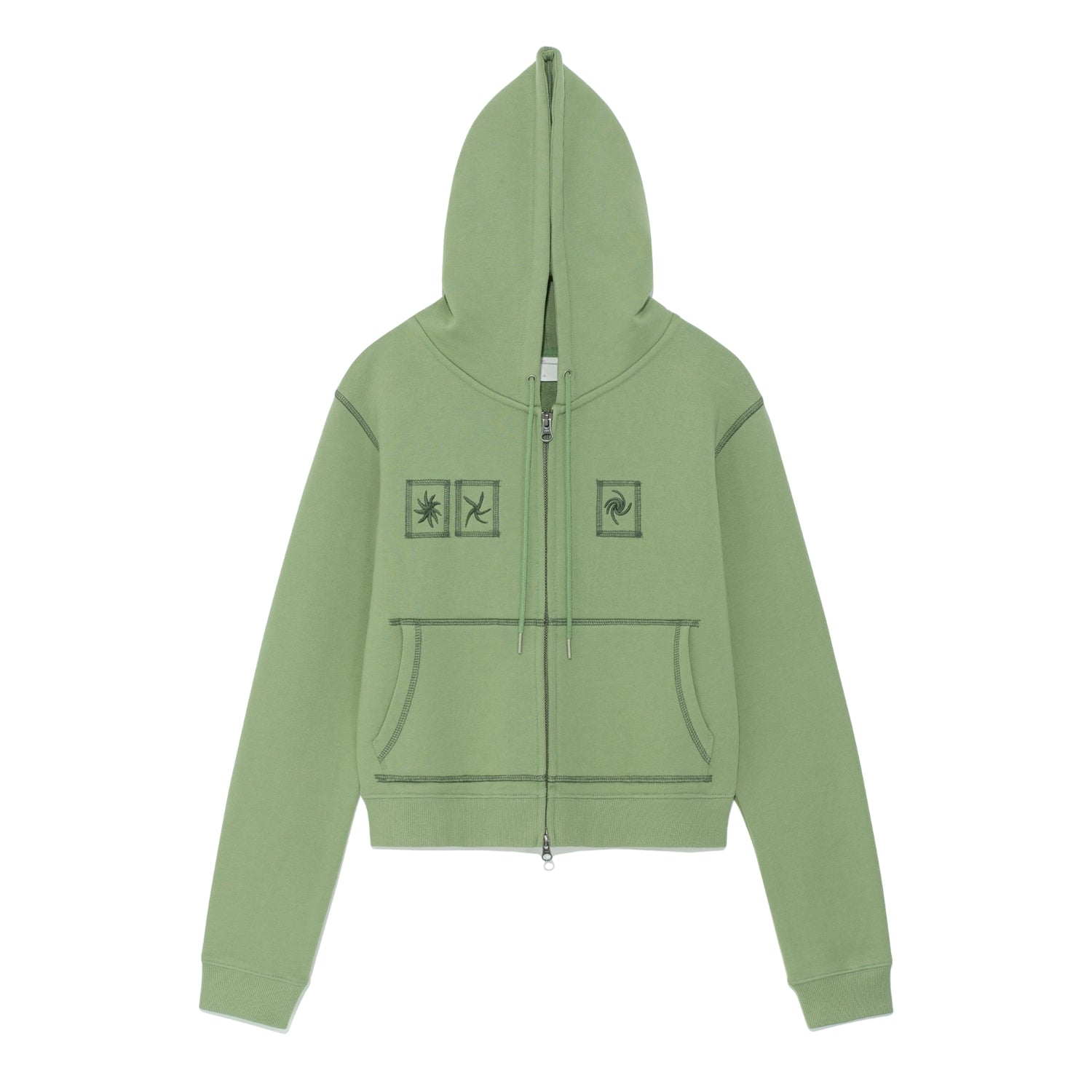 TCM tornado hooded zip-up (green)