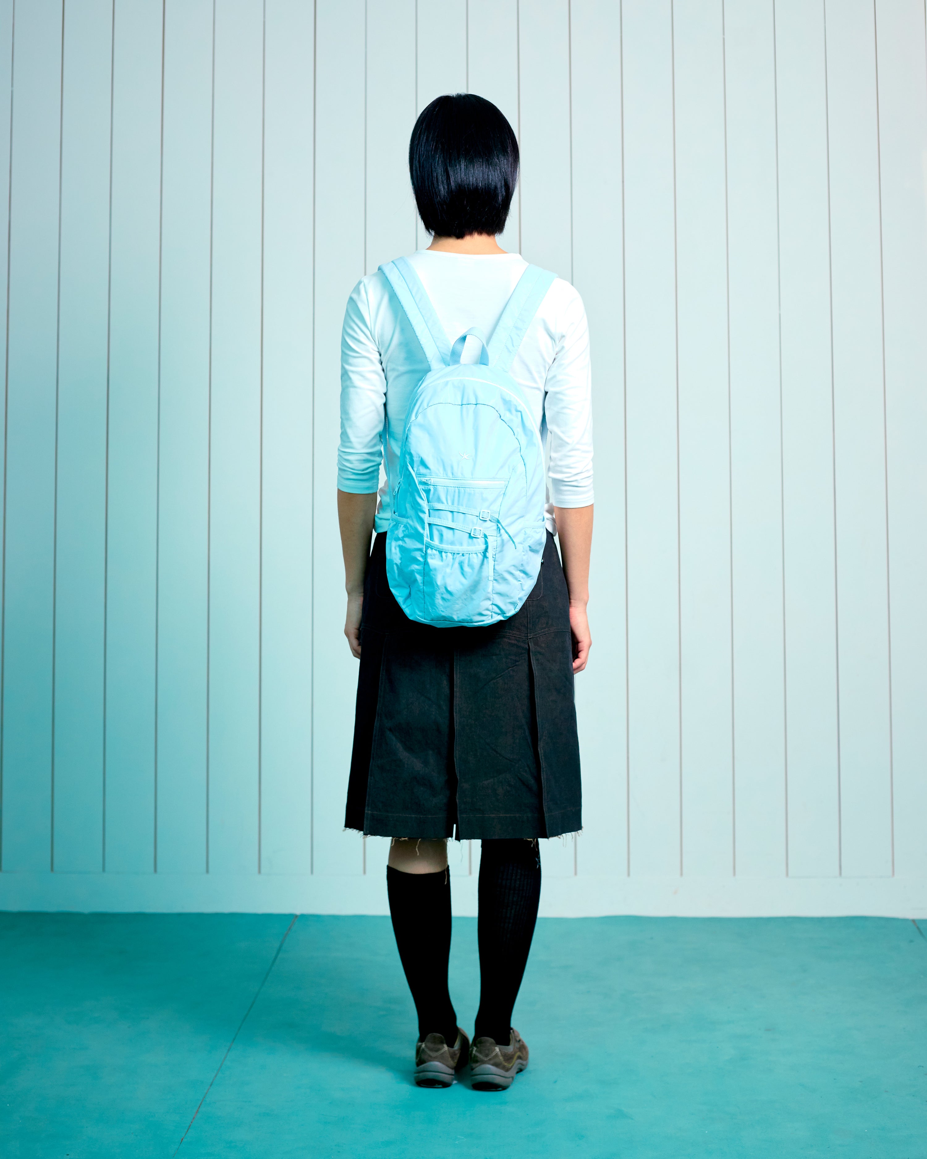 TCM belt strap nylon backpack (sky blue)