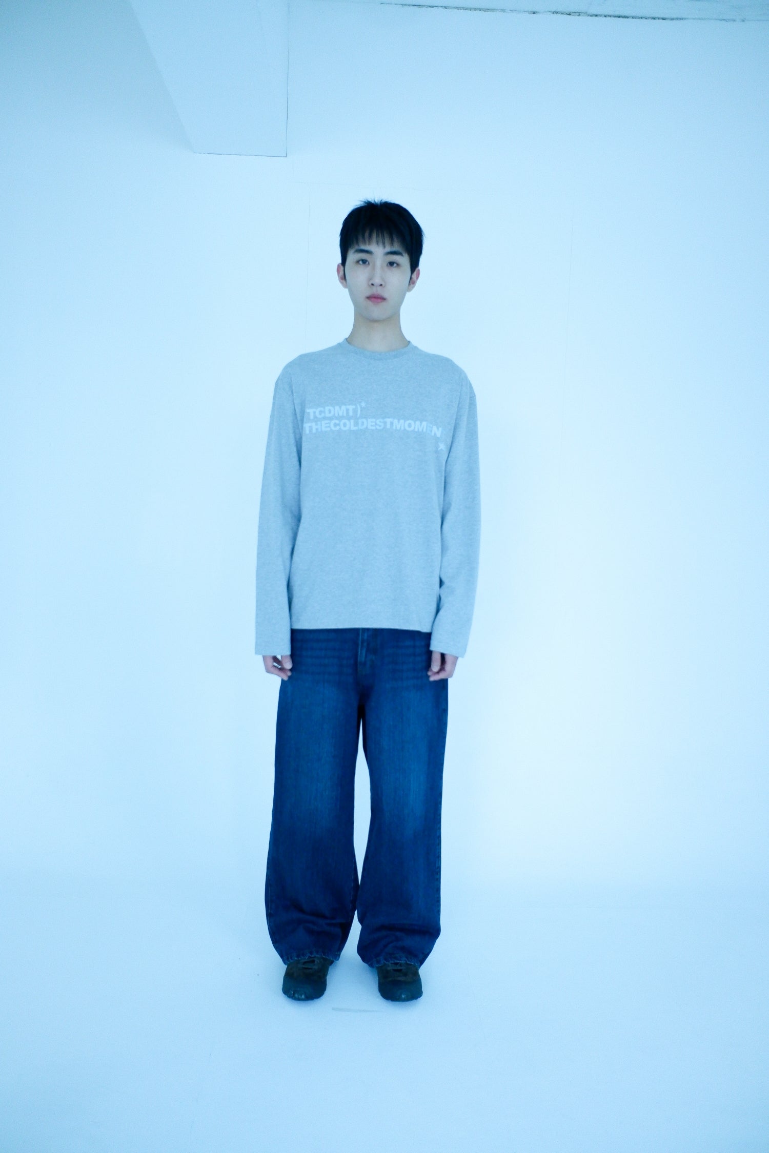 TCM box long sleeve (melange grey)