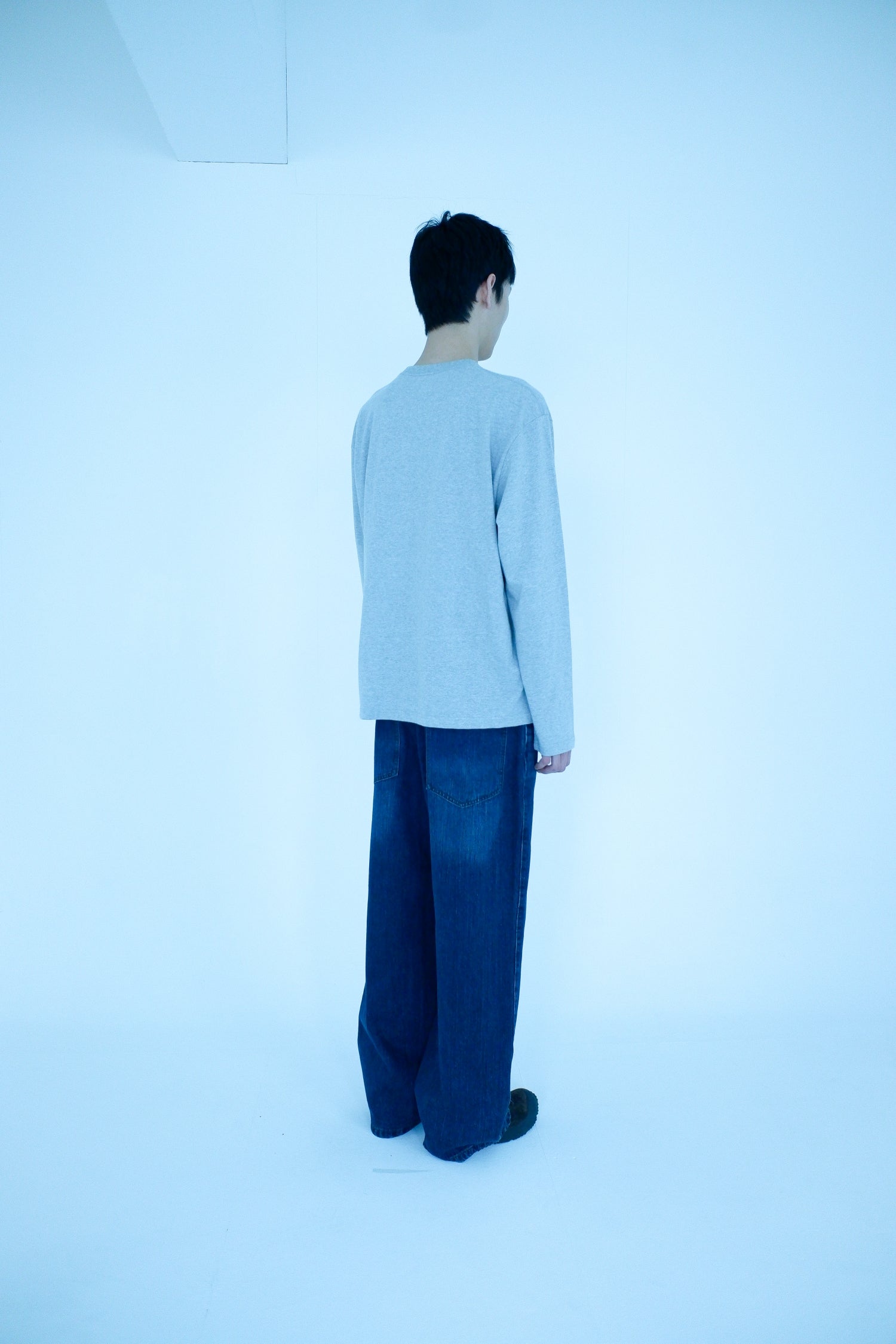TCM box long sleeve (melange grey)