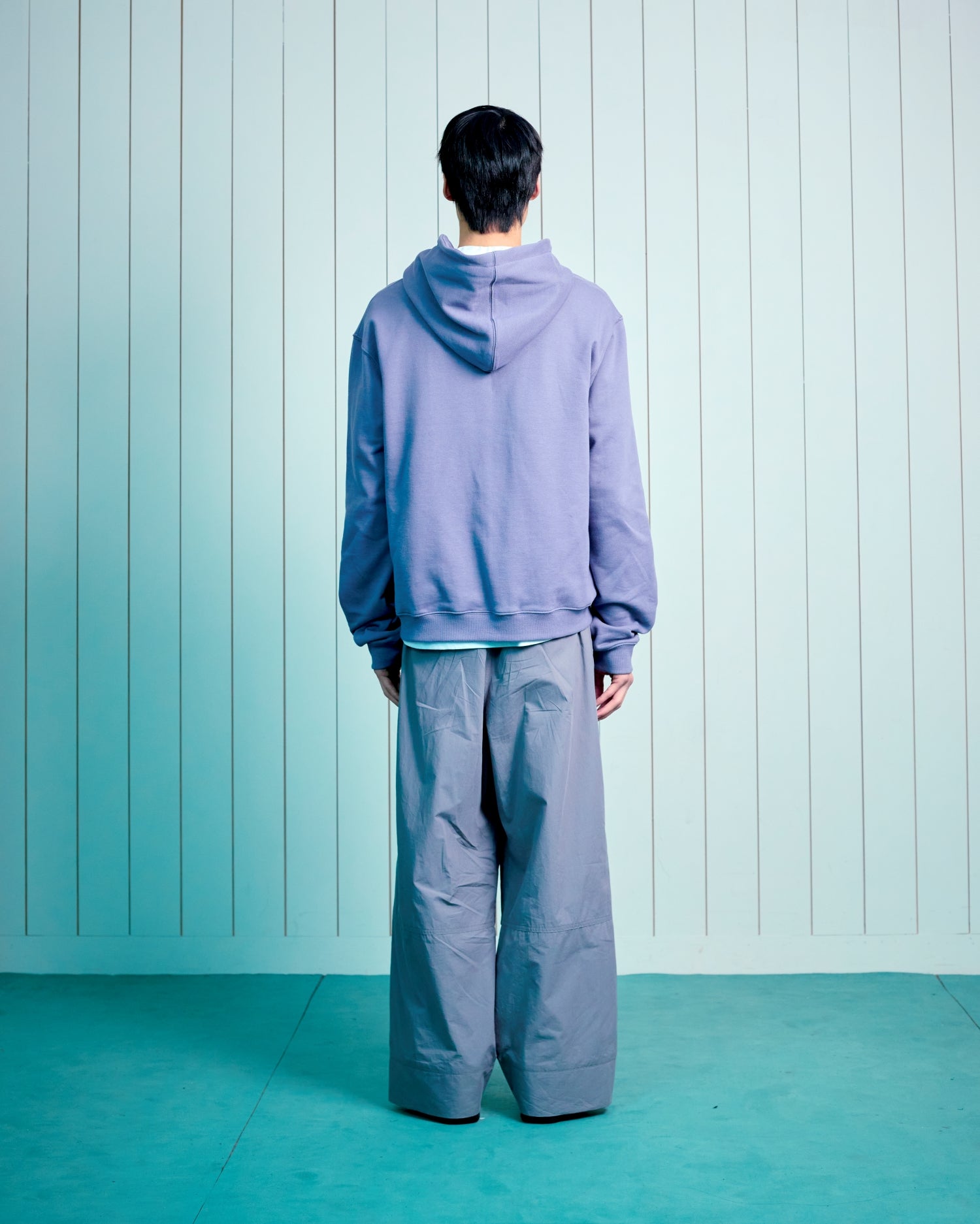 TCM dot hooded zip-up (purple)