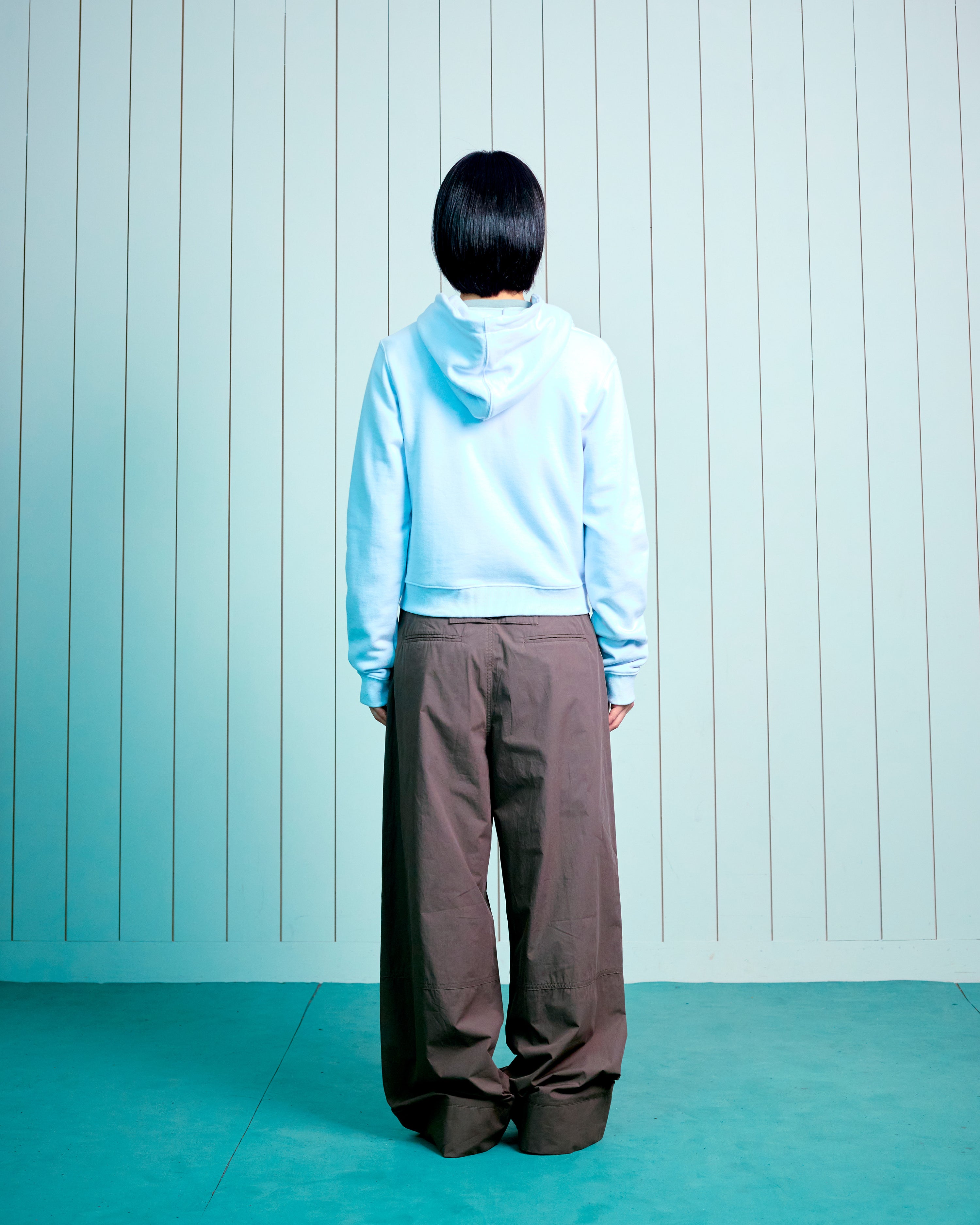 TCM dot hooded zip-up (sky blue)