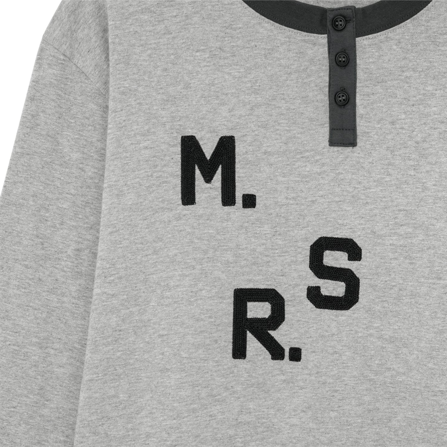 TCM msr henley neck long sleeve (grey)
