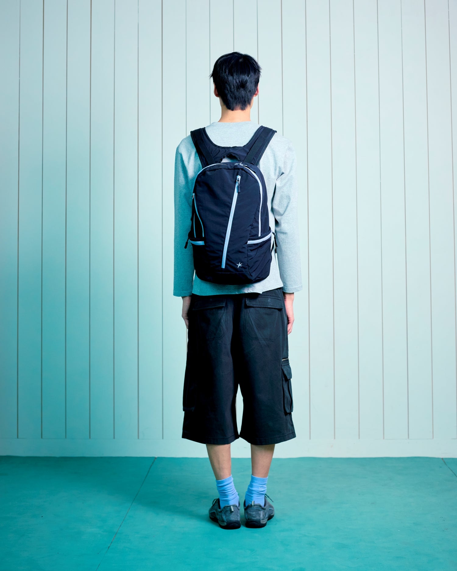 TCM nylon zip-line backpack (black)