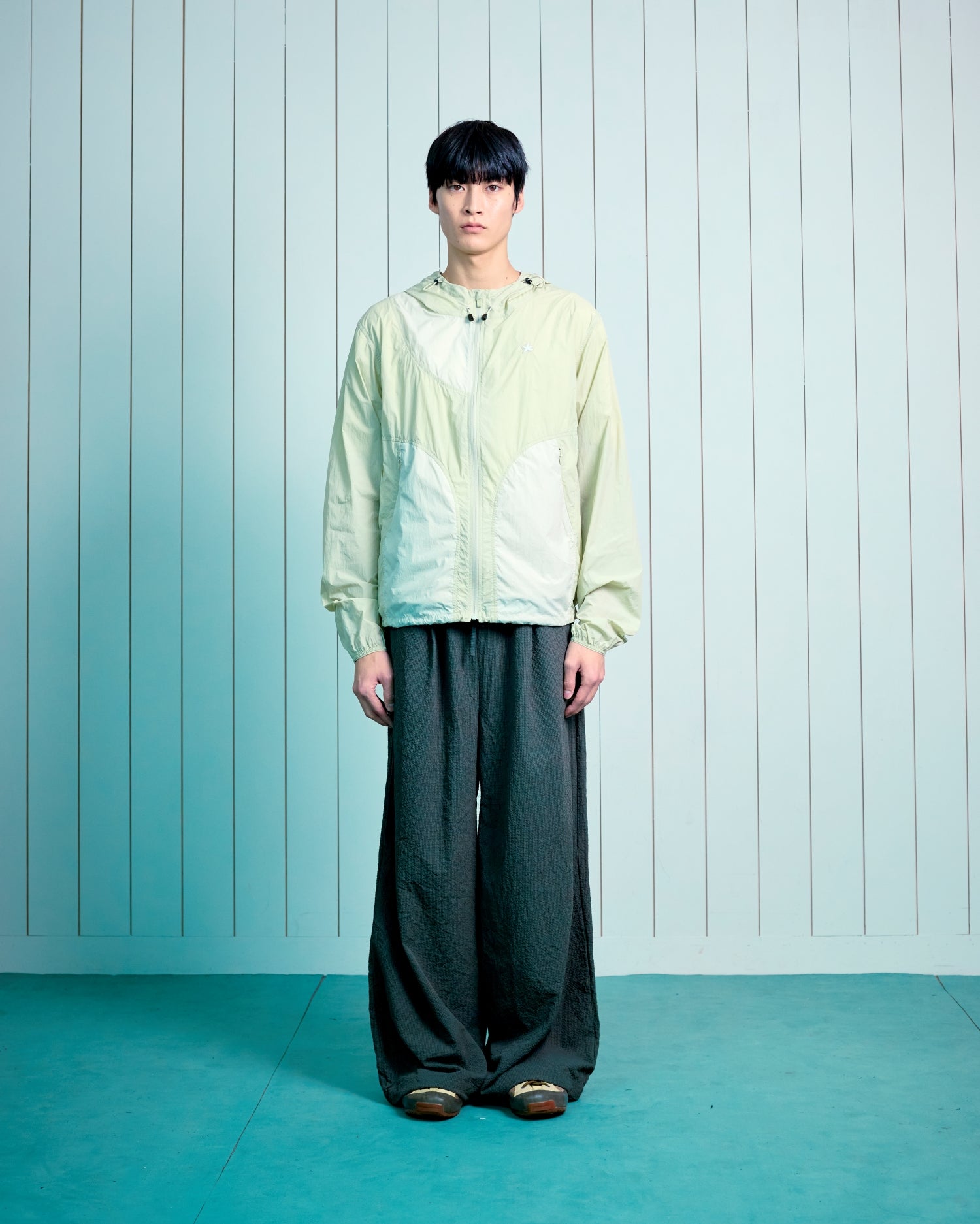 TCM pastel mesh wind stopper (green)