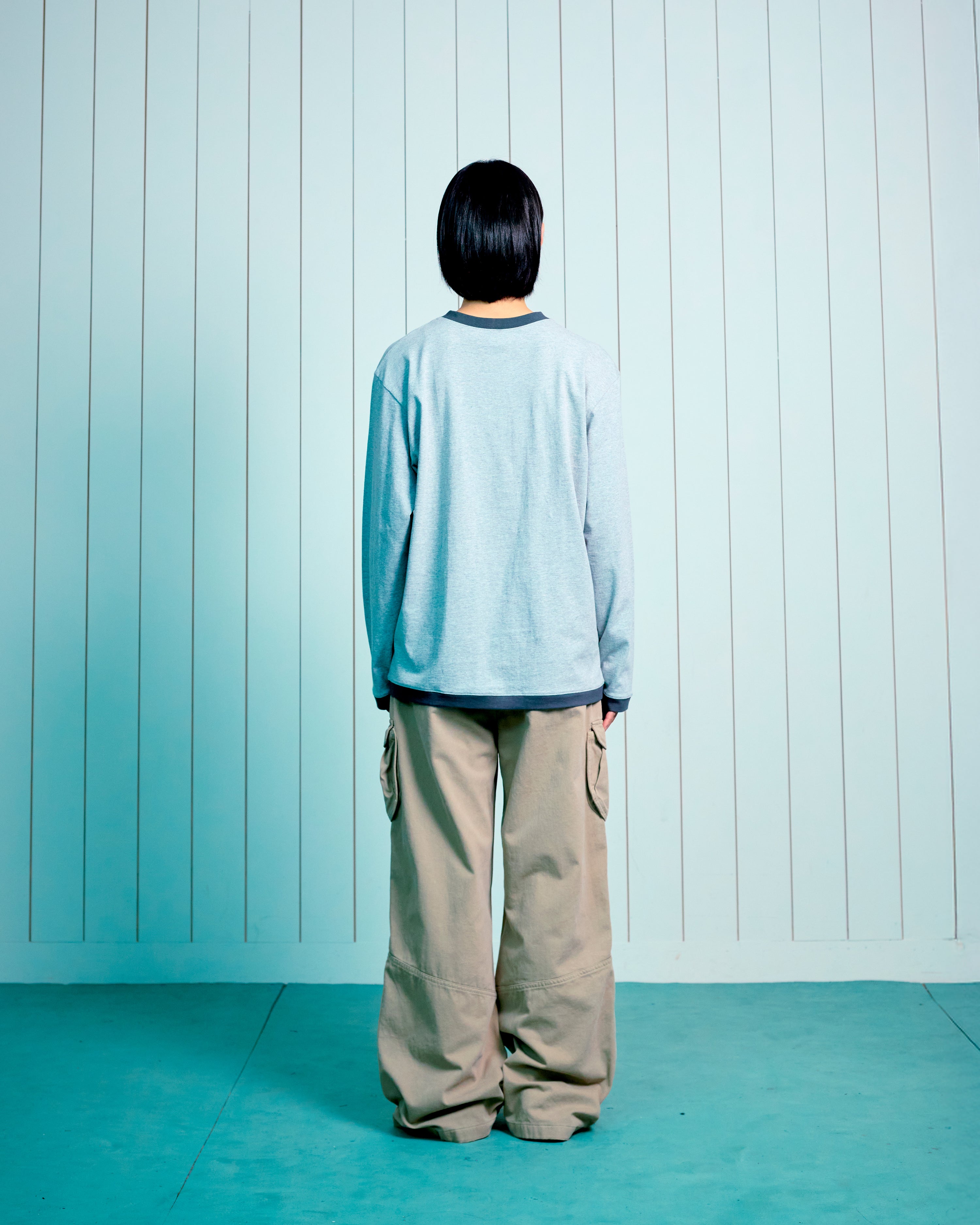 TCM pleated cargo pants (beige)