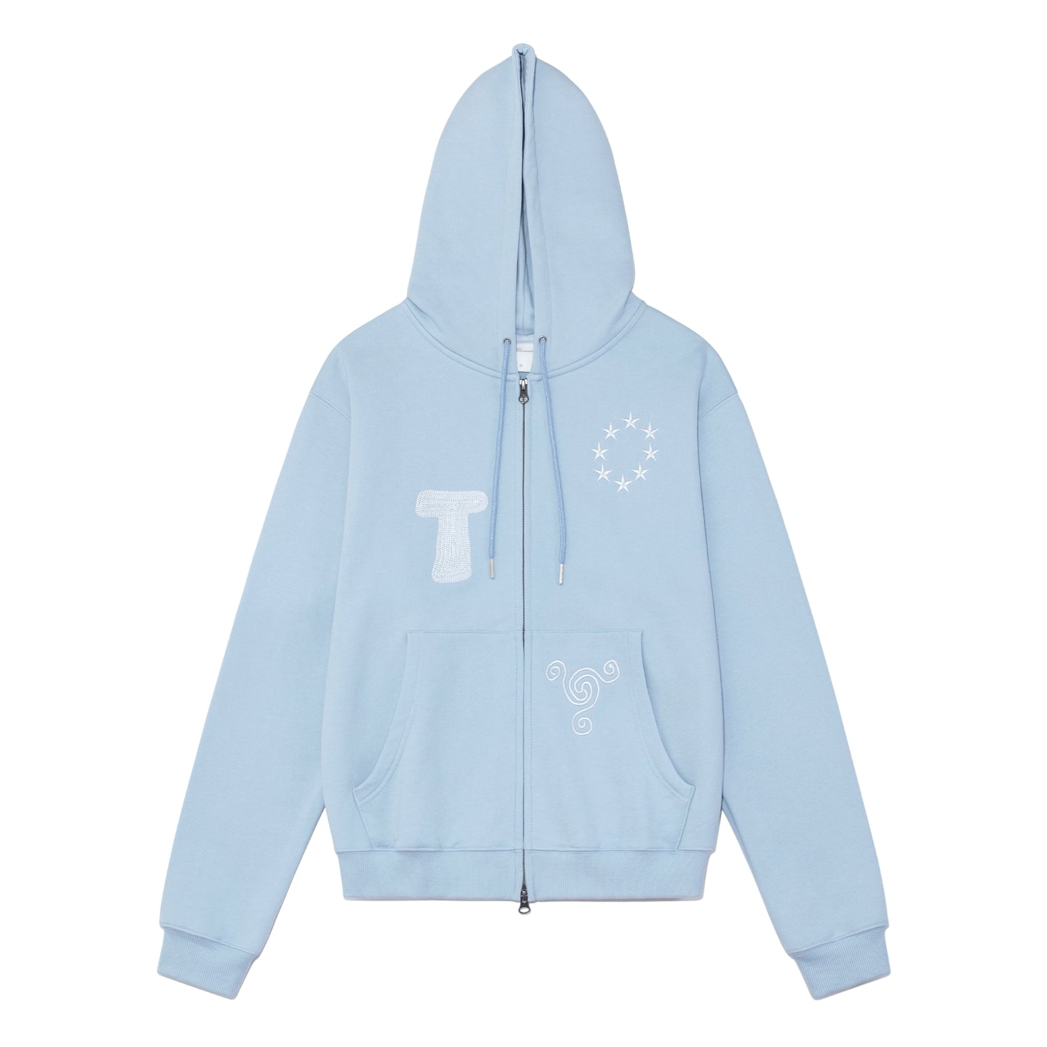 TCM snail hooded zip-up (sky blue)