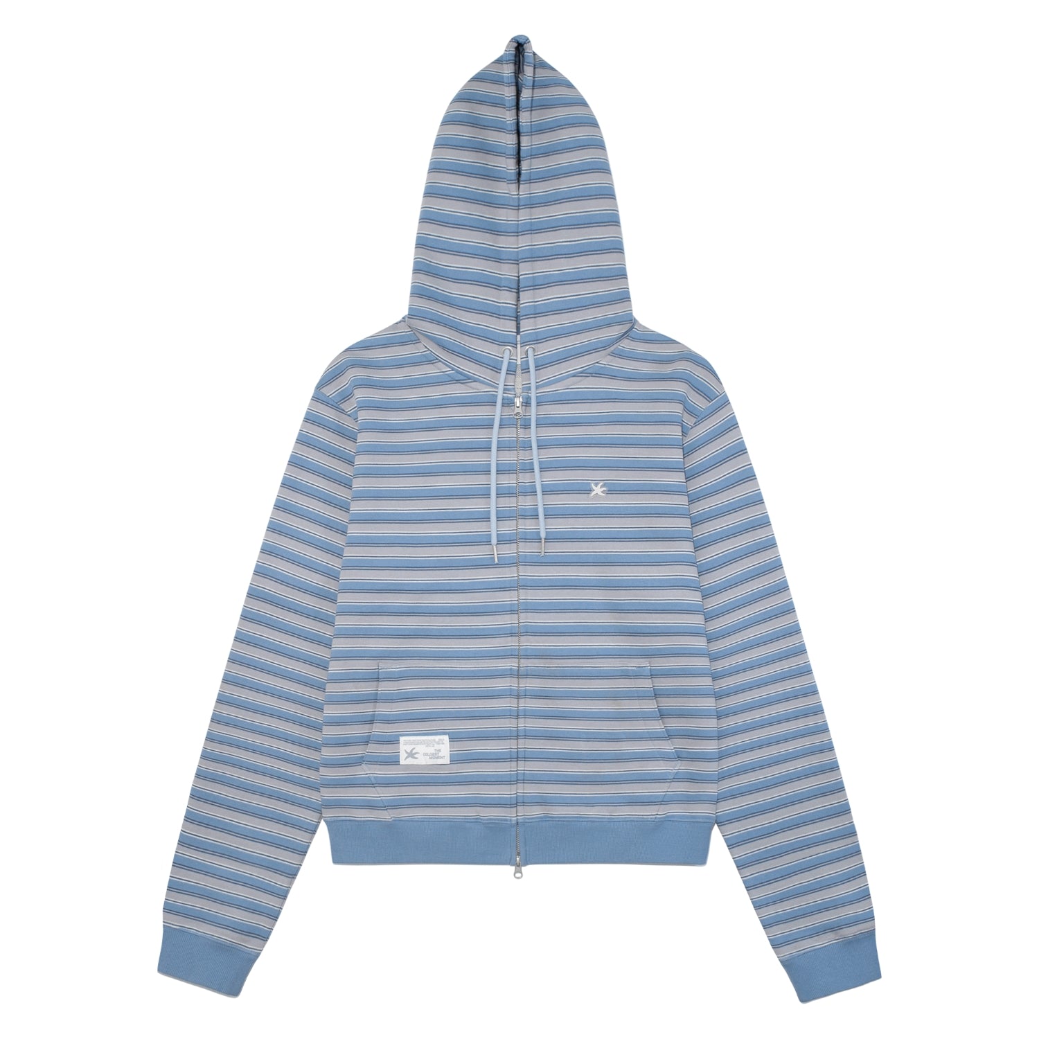 TCM stripe standard hooded zip-up (blue)