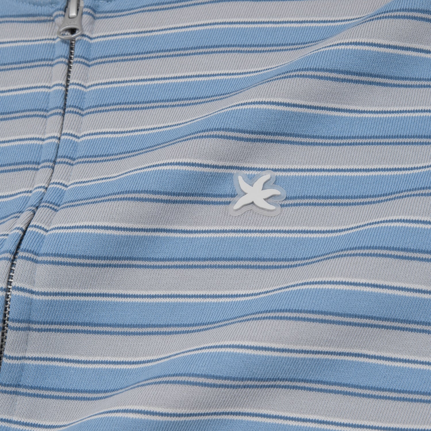 TCM stripe standard hooded zip-up (blue)