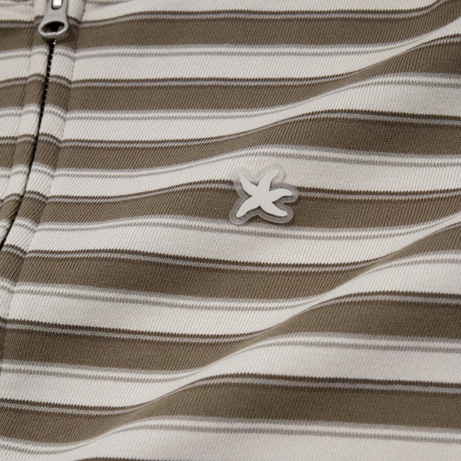 TCM stripe standard hooded zip-up (brown)