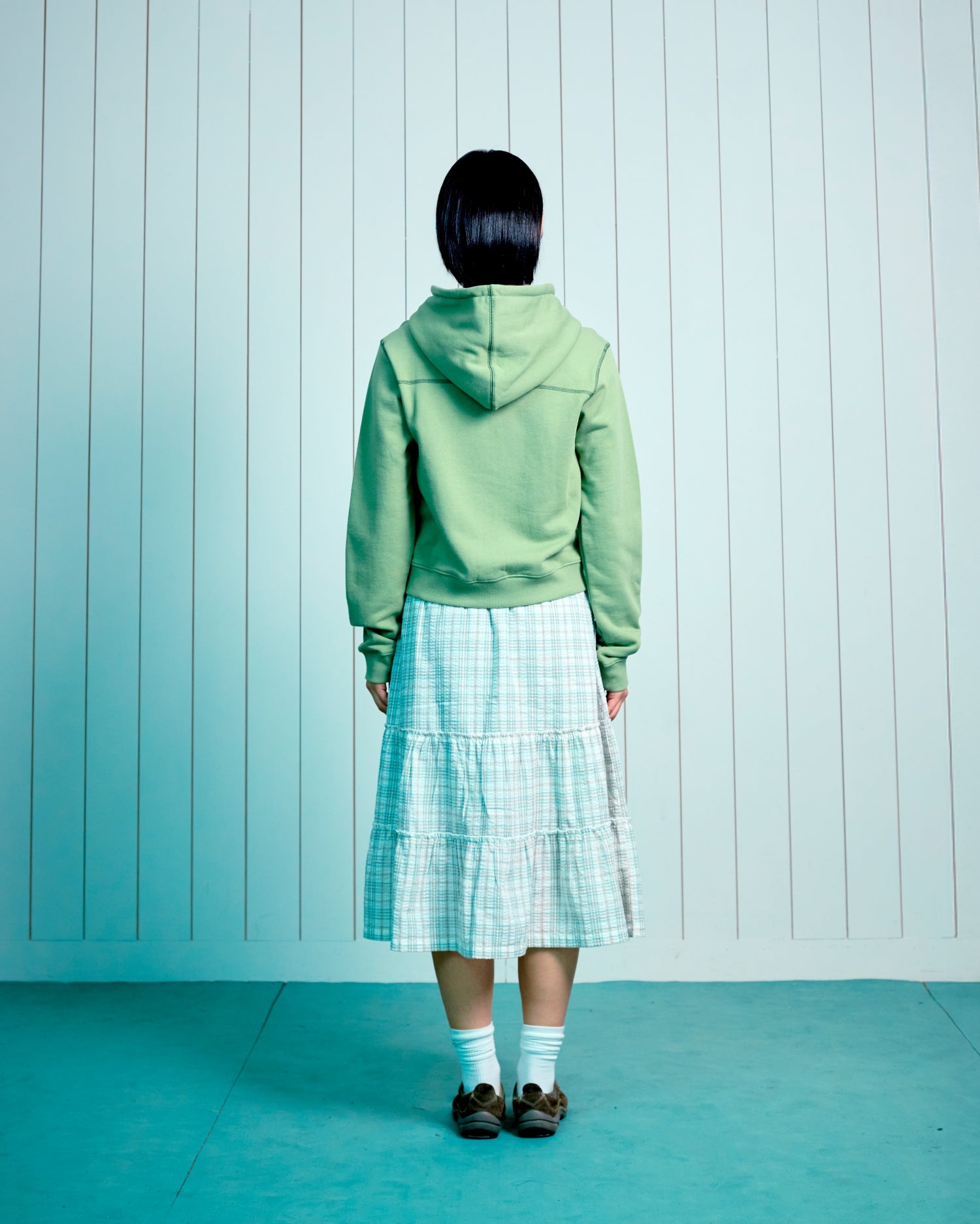 TCM tornado hooded zip-up (green)