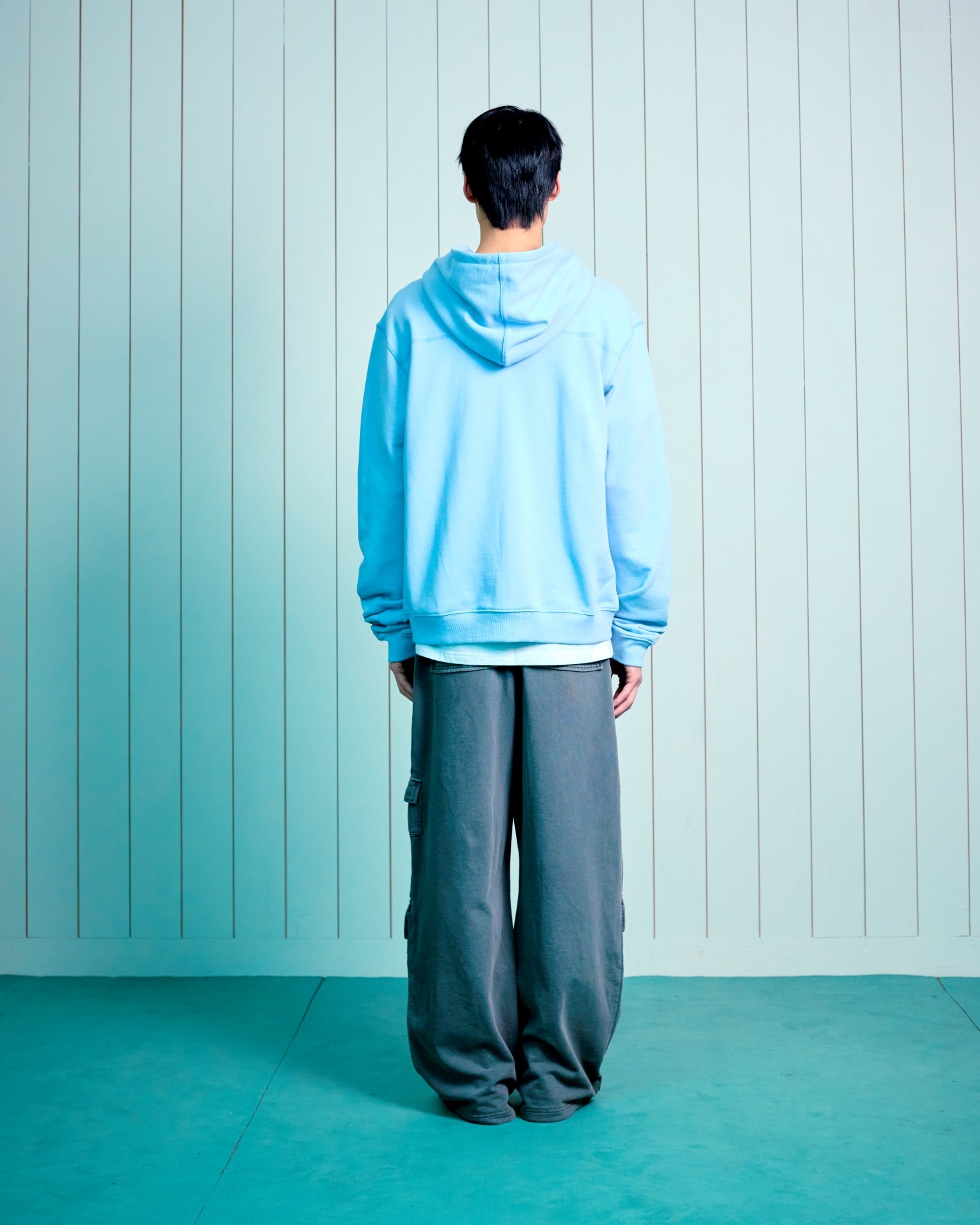 TCM tornado hooded zip-up (sky blue)