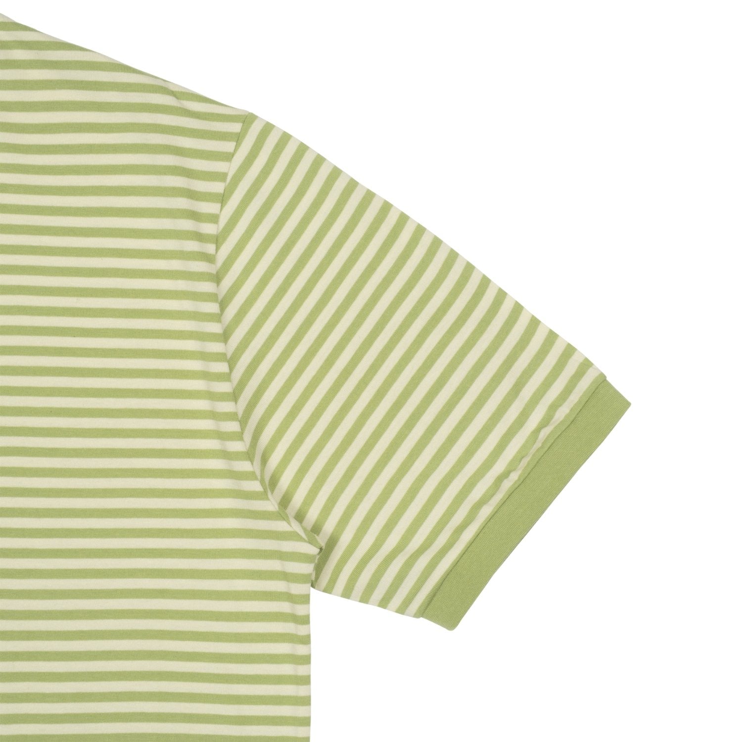 TCM mini logo stripe ringer T (lime)