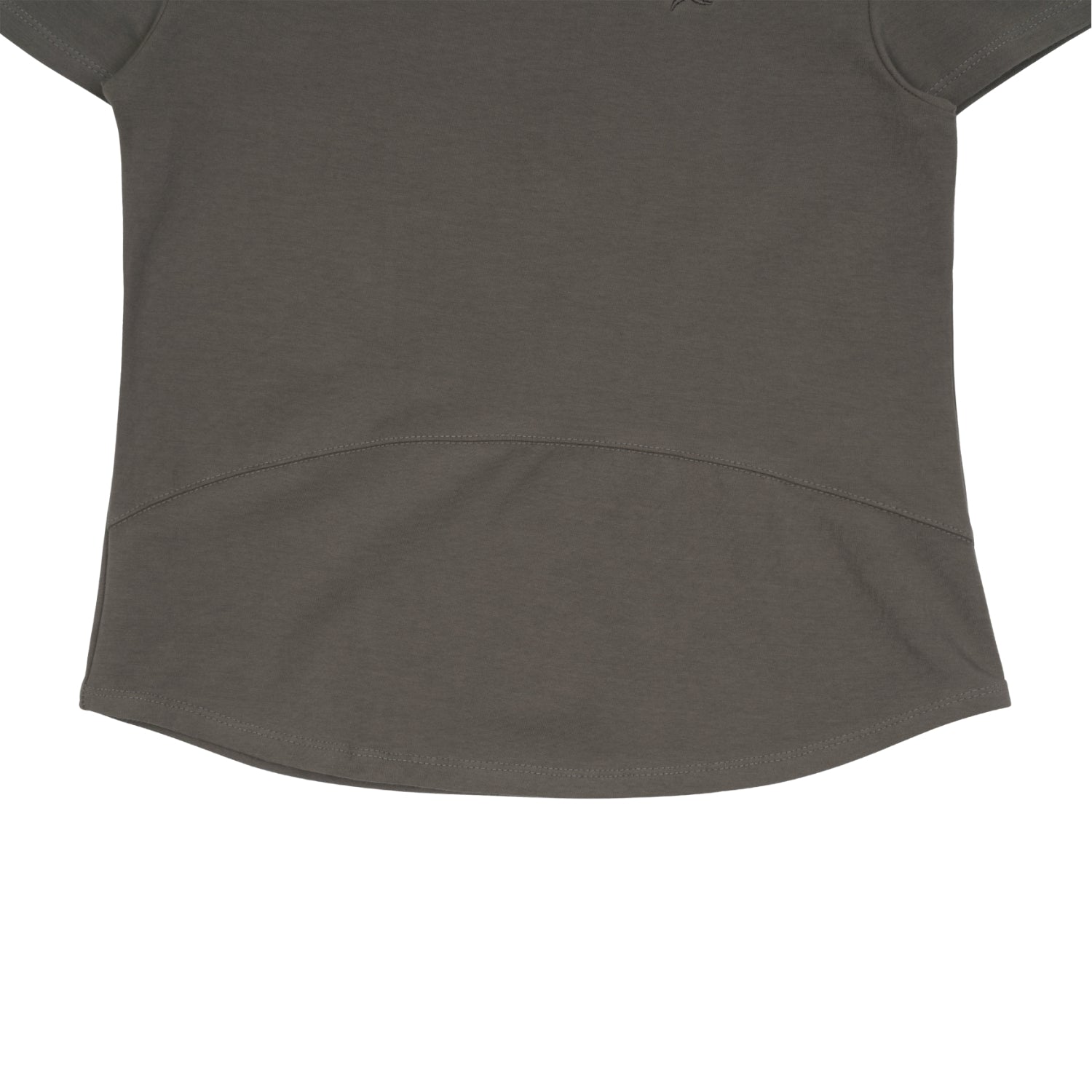 (w) TCM mini logo curved T (grey)