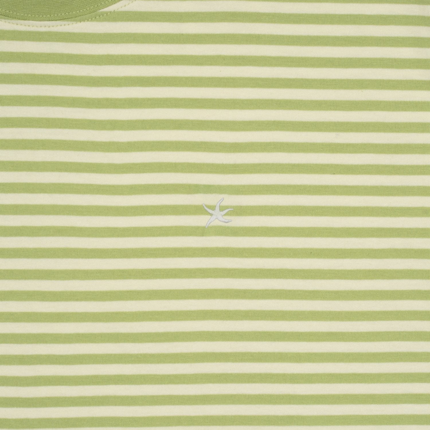 TCM mini logo stripe ringer T (lime)